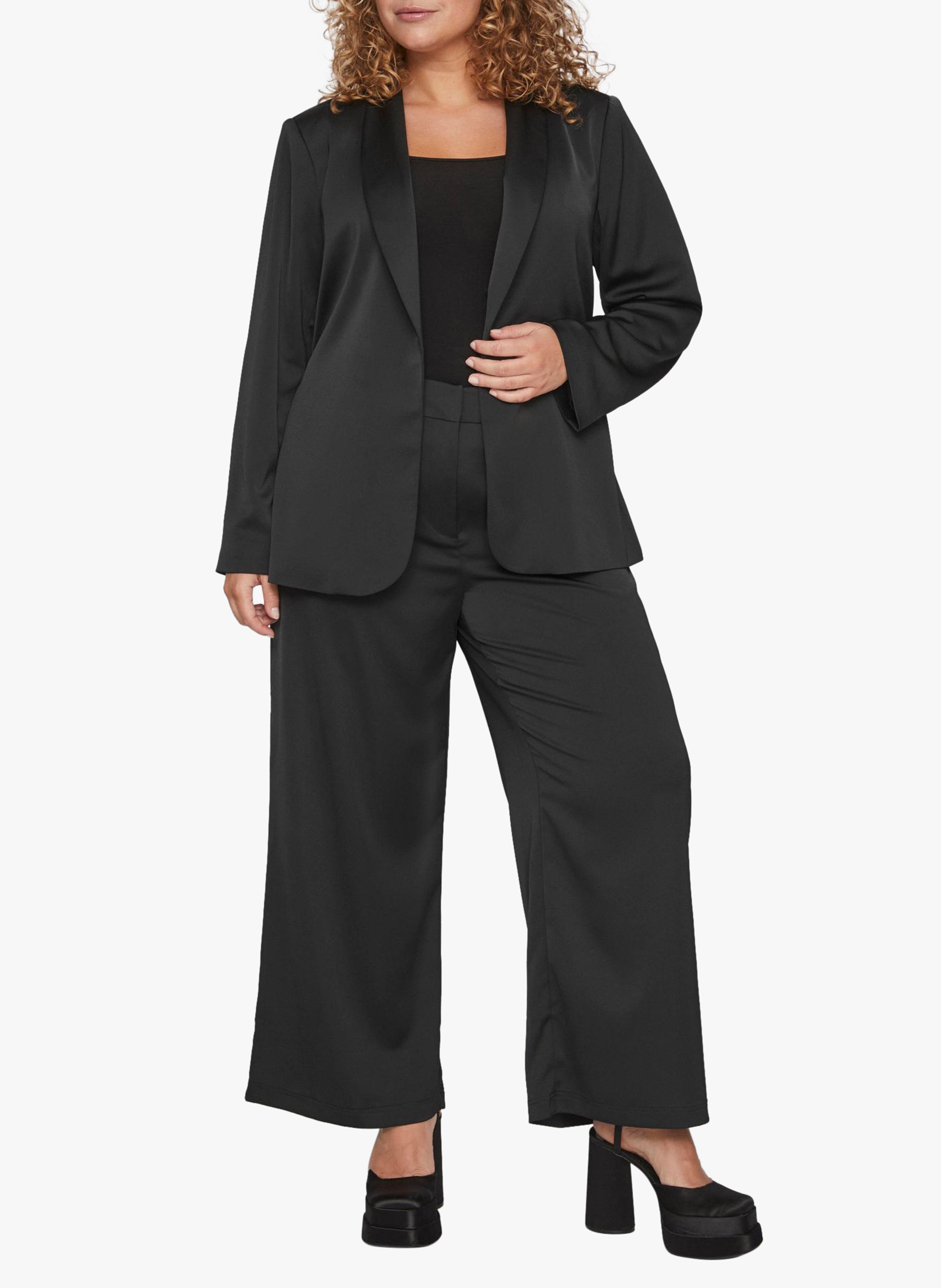 veste col tailleur satinée EVOKED Noir