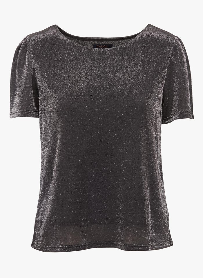 Tee shirt femme deals argenté