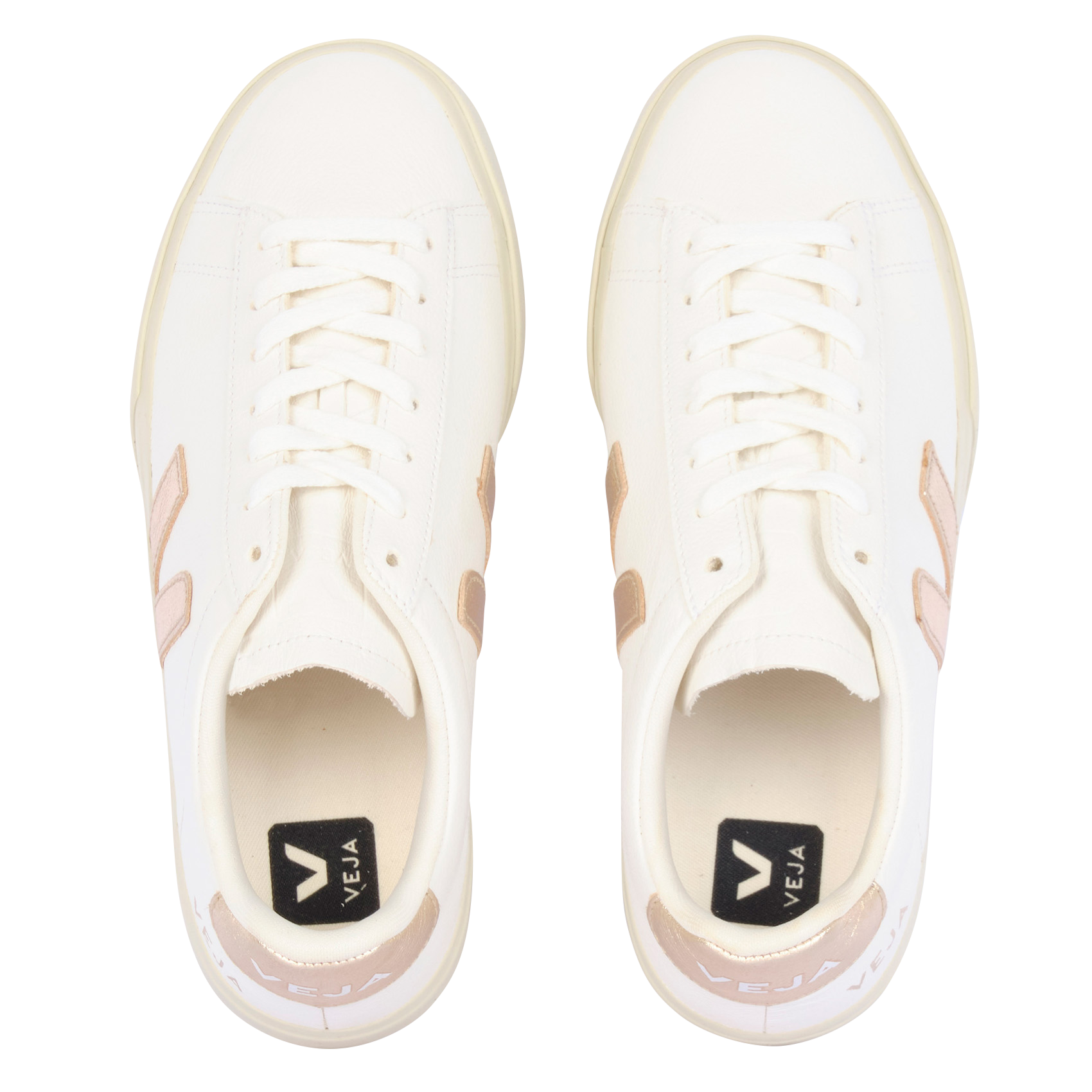 Niedrige Ledersneaker VEJA Weiss