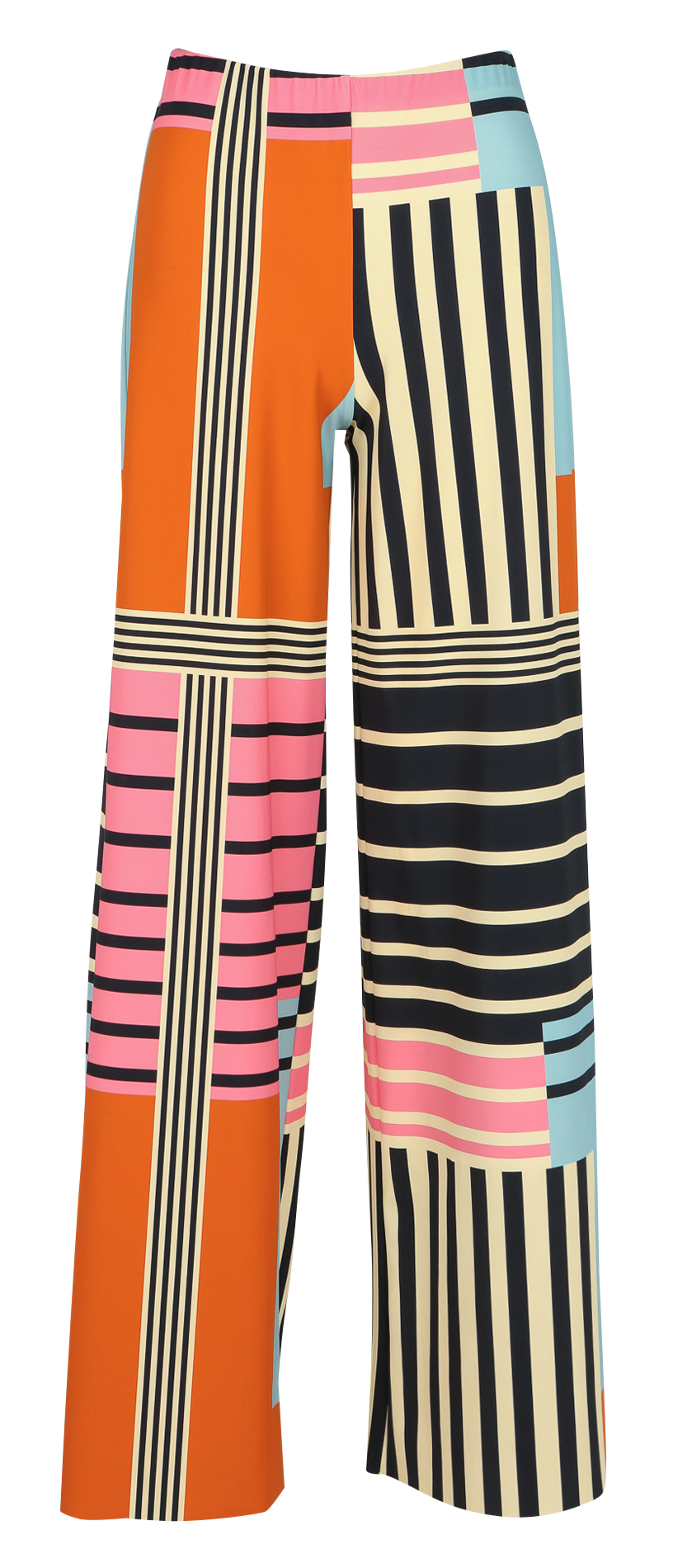 Wijde broek met print Veelkleurig