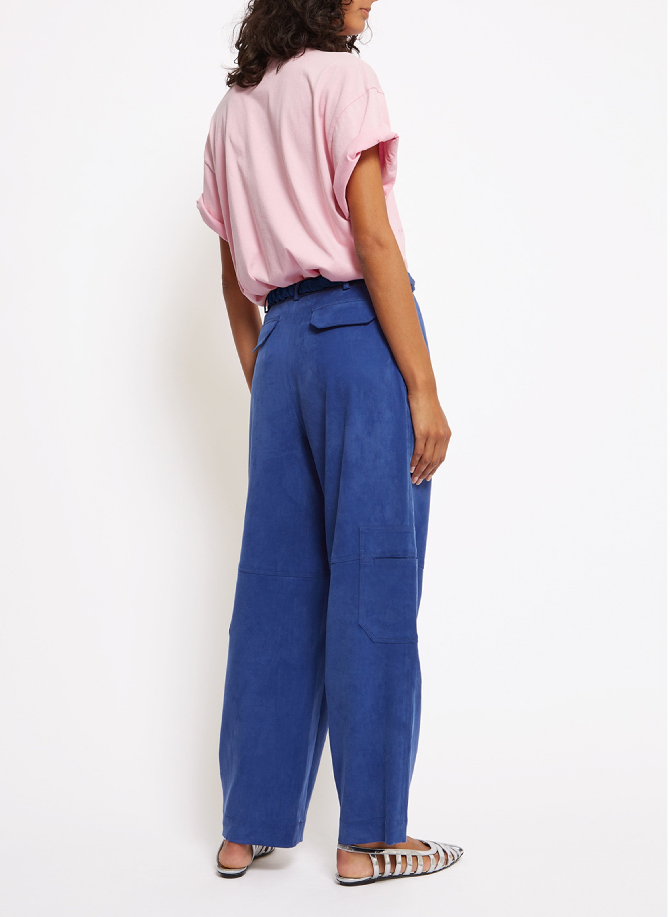 Pantalon large velours ROSEANNA Bleu