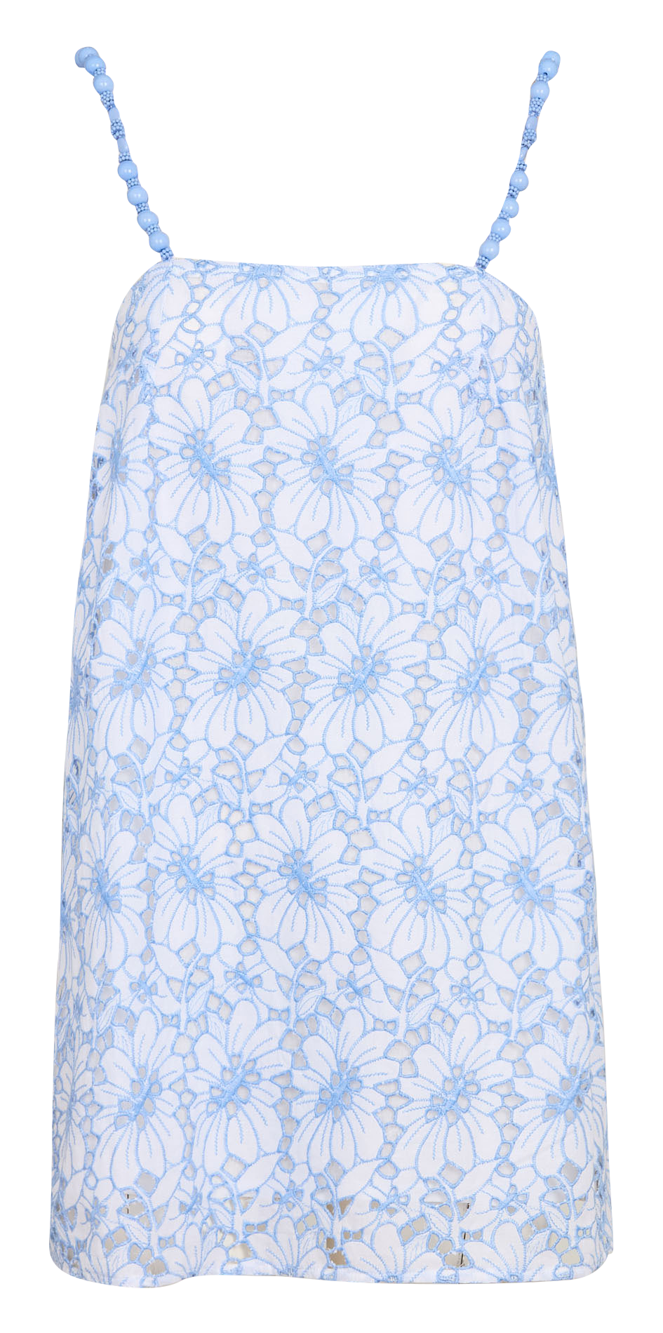 Mini robe brodée à bretelles SUNDRESS Bleu