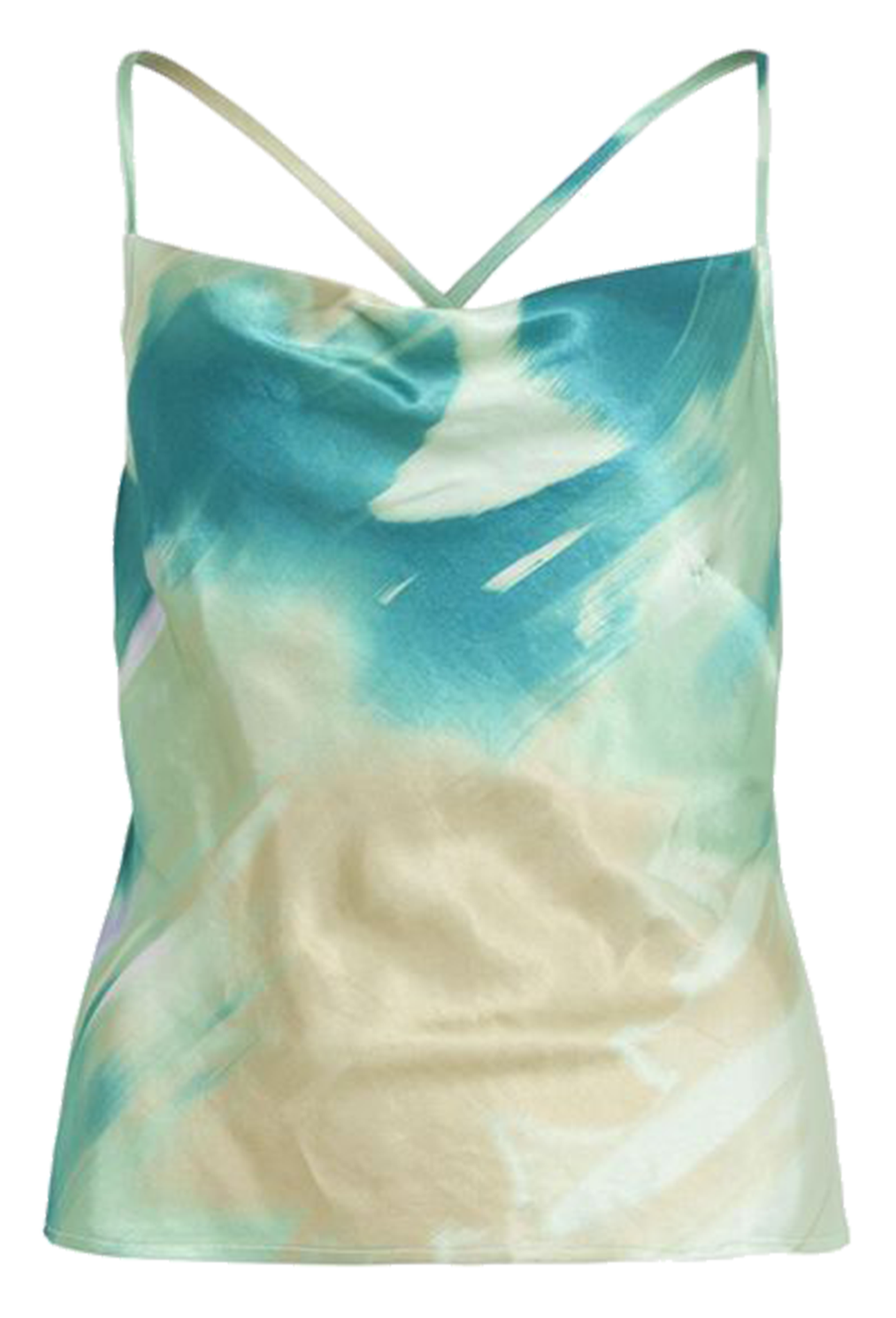 Printed straight top  ROUGE EDIT Green