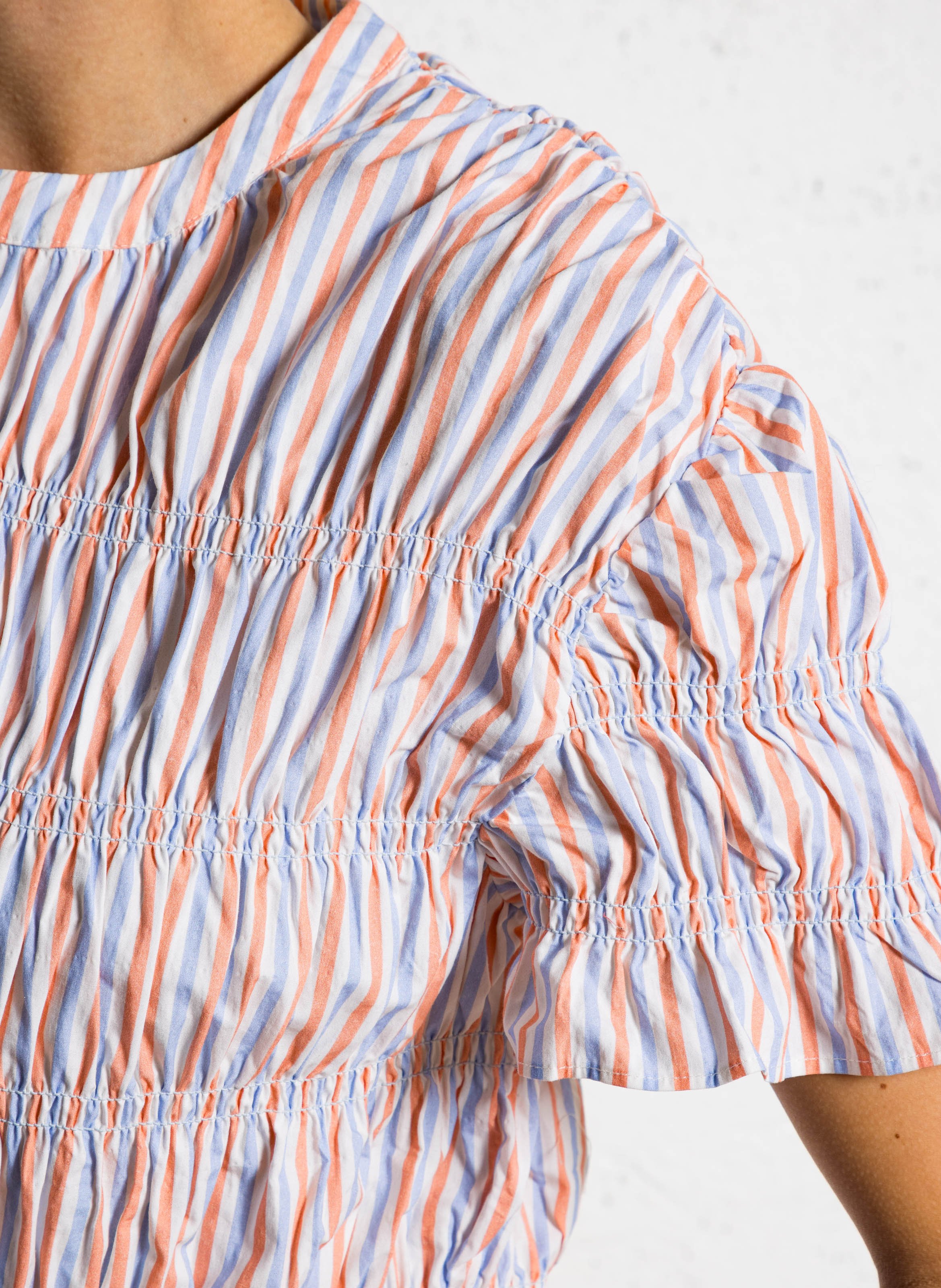 Loose-fit check cotton blouse THE TINY BIG SISTER Multicolored