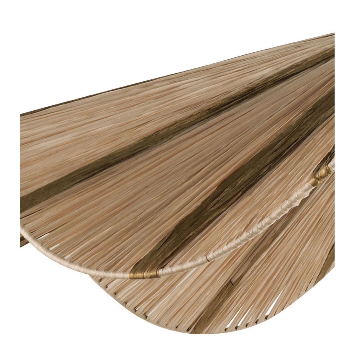 Raffia Aida Suspension - Gold and Natural - ø 110 x 21 cm BLANC D'IVOIRE Golden