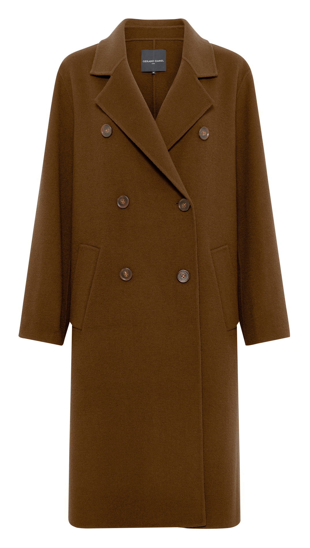 Langer Wollmantel mit Reverskragen GERARD DAREL Braun