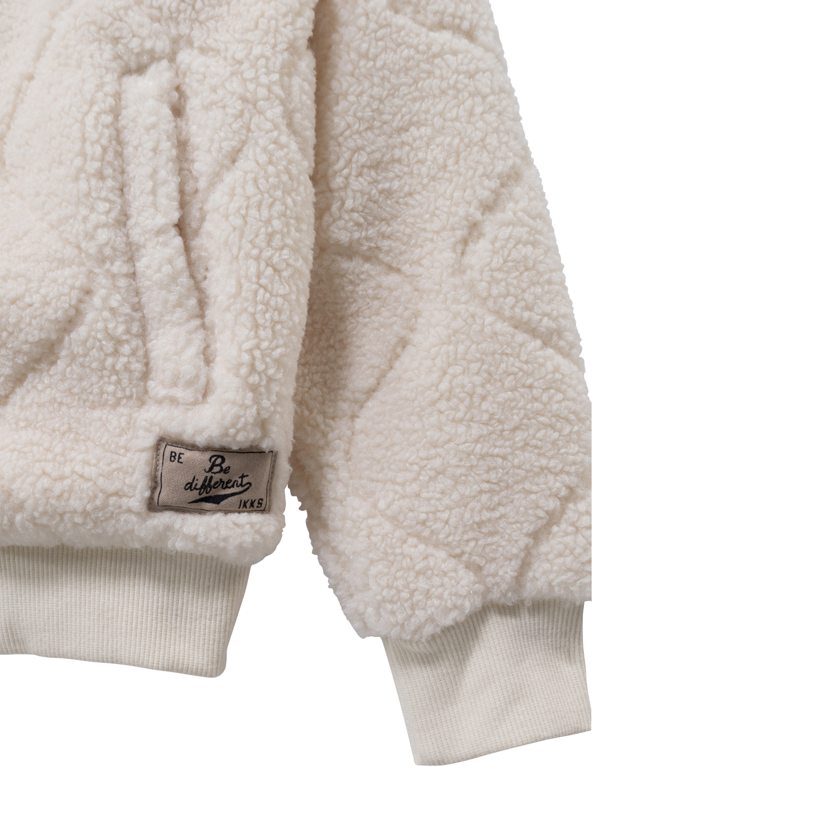 Manteau col classique en sherpa IKKS JUNIOR Blanc