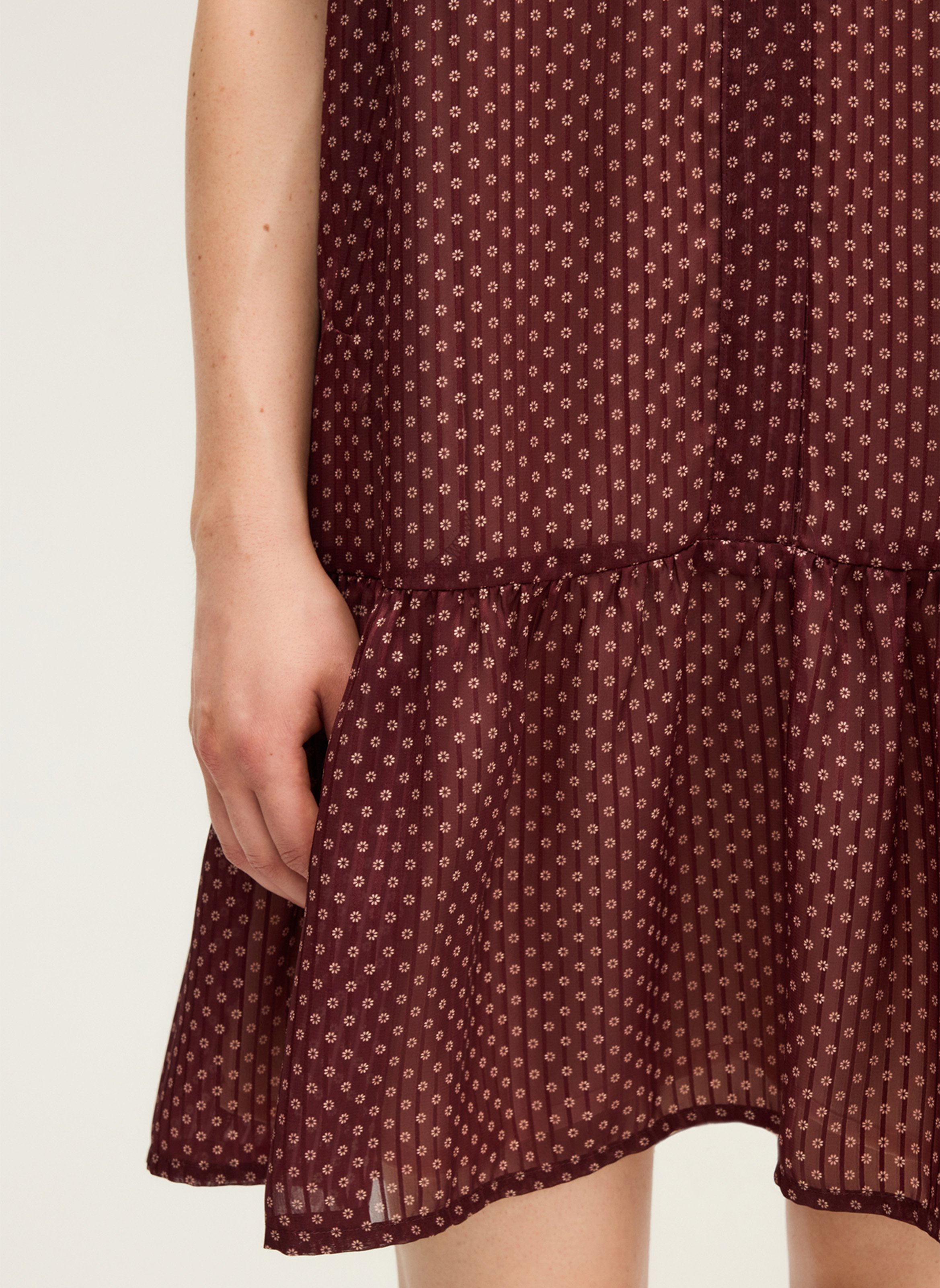 Fanny Juliette printed round-neck short dress PABLO Red