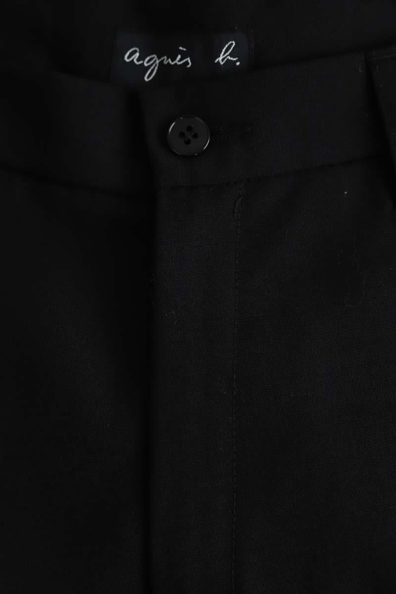 Bandol straight woollen trousers AGNES B. - Seconde Main Black