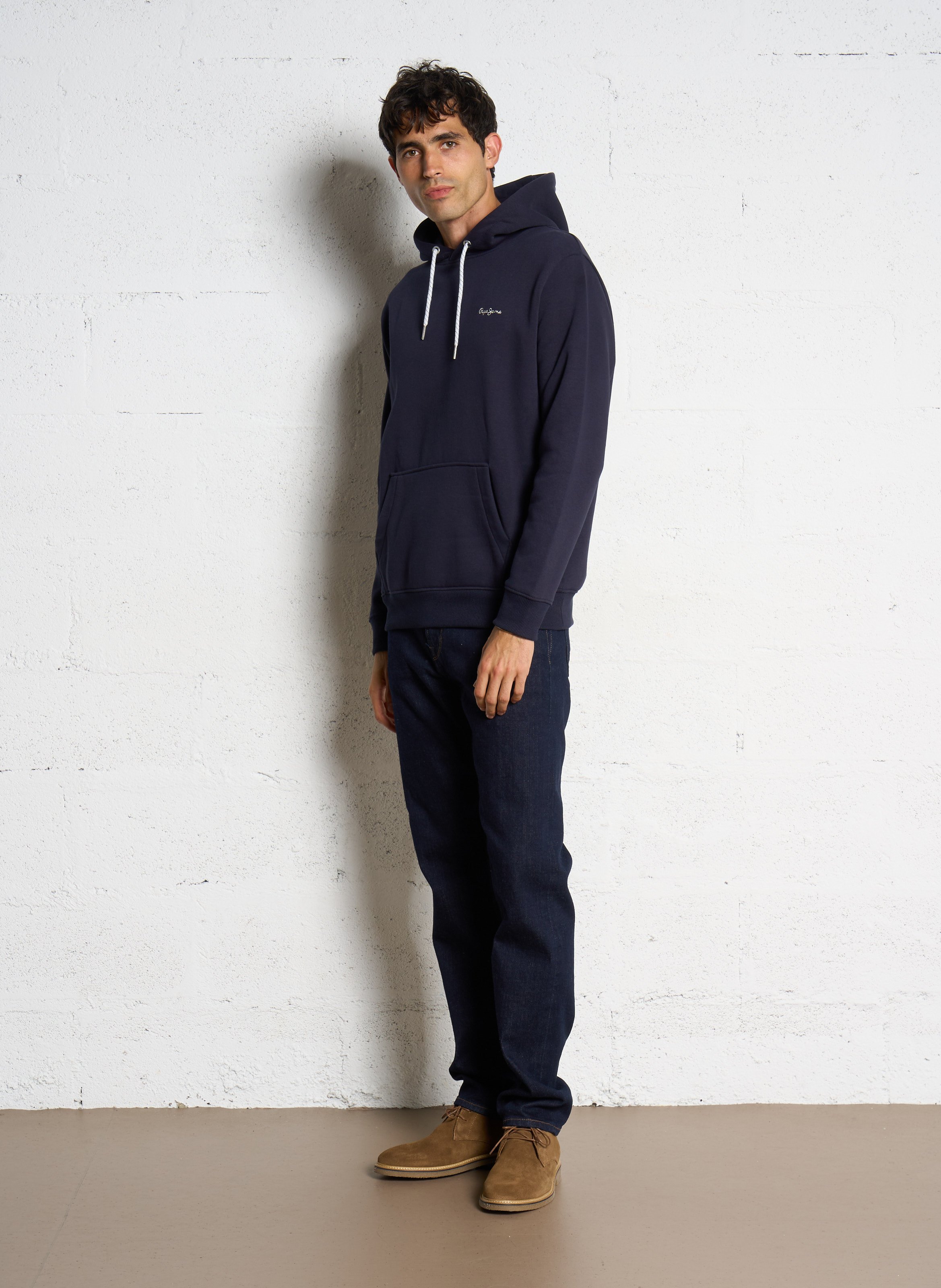 Raw straight leg jeans with stitching PEPE JEANS Blue