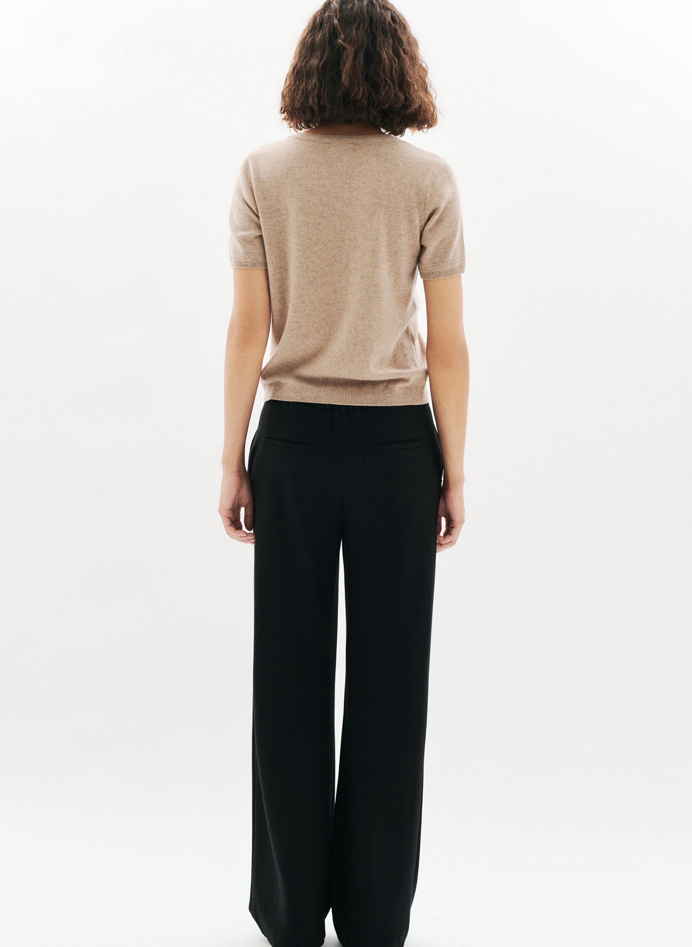 Belted cashmere sweater CAROLL Brown