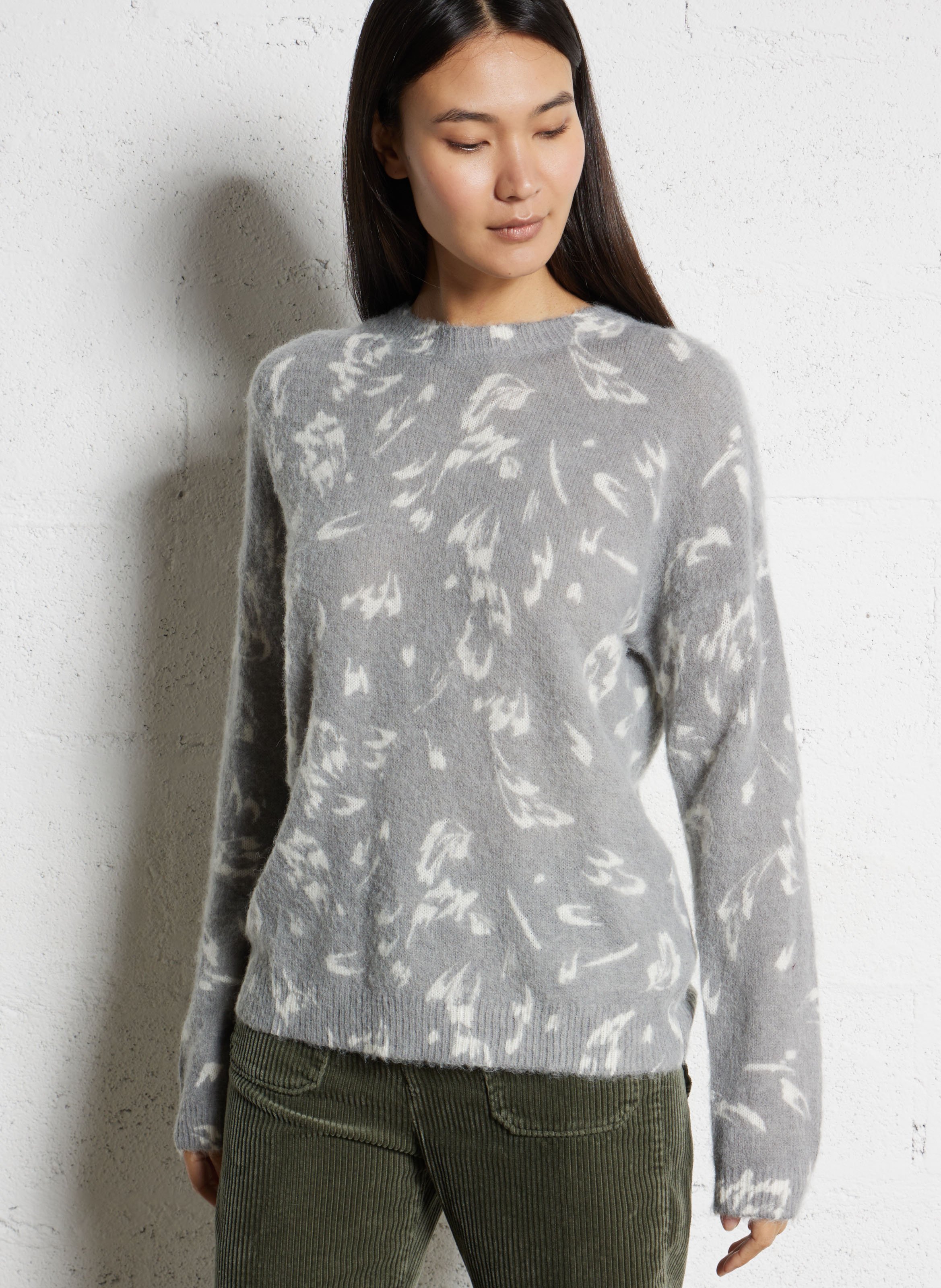 Alpaca wool sweater IKKS Grey