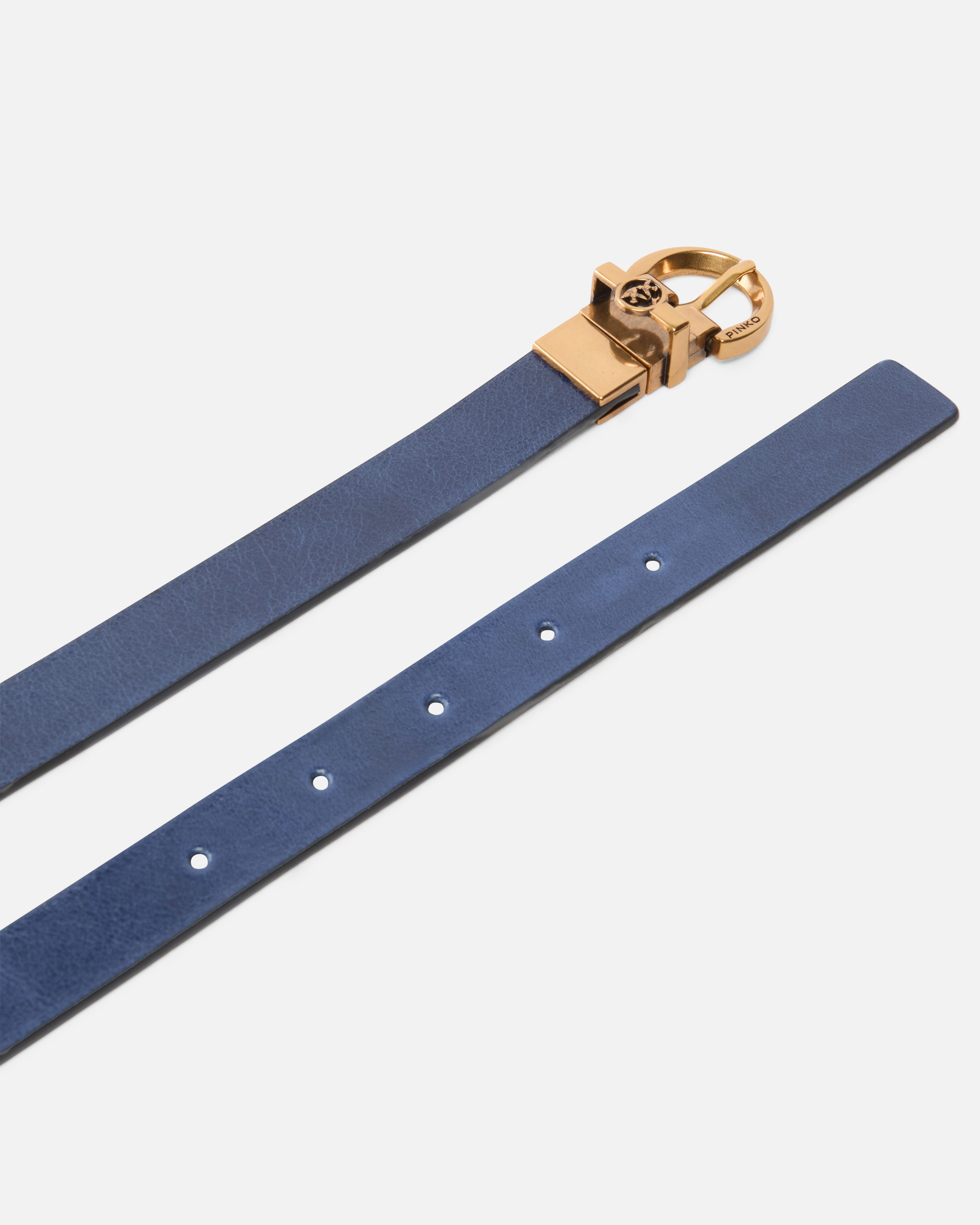 Fine 2 cm reversible leather belt PINKO Multicolored