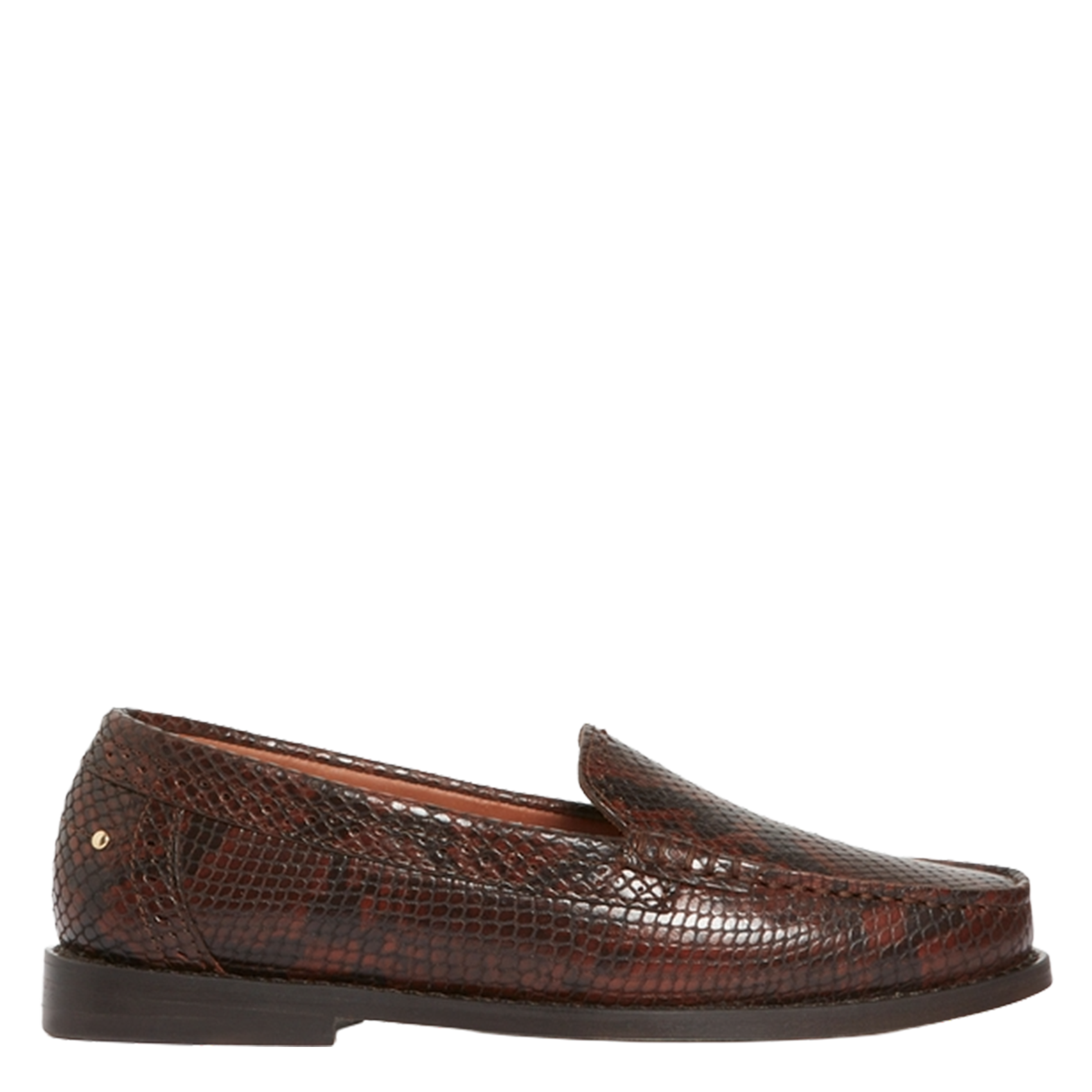 Mocassins en cuir effet python VANESSA BRUNO Marron