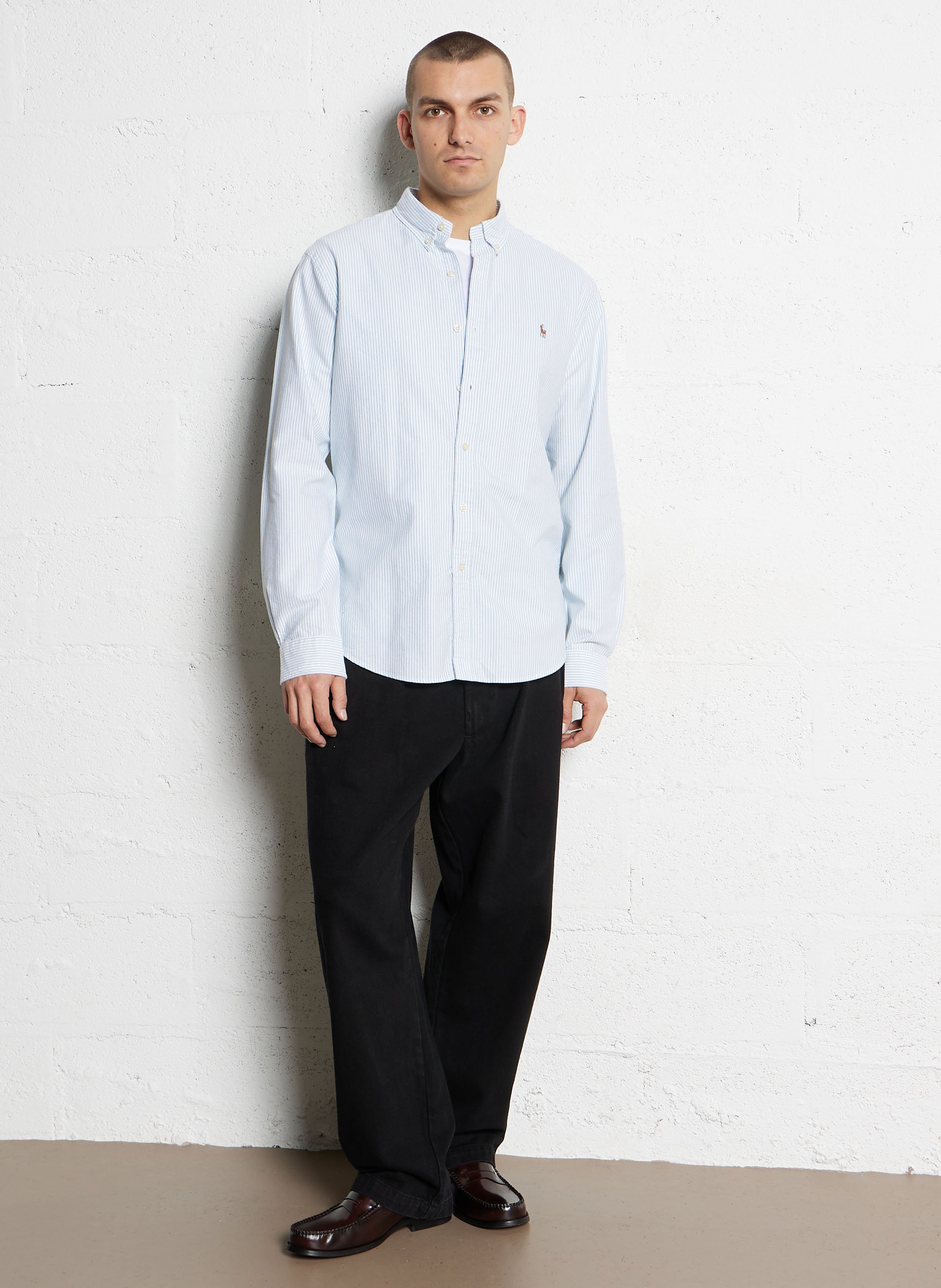 Chemise col classique en coton POLO RALPH LAUREN Vert