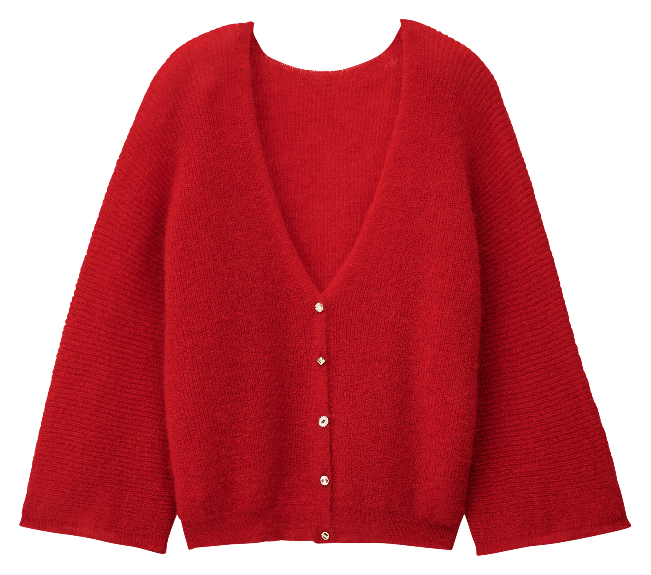 Pull droit col rond en maille BA&SH Rouge