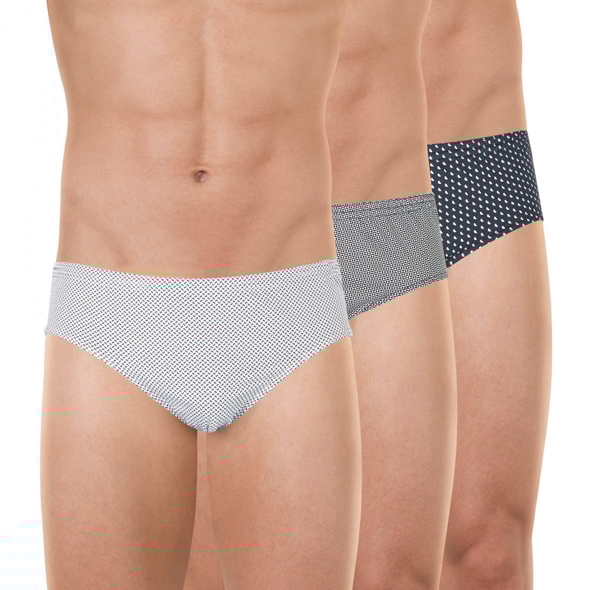 Pack of 3 high-waisted closed men's fancy briefs by Eminence EMINENCE