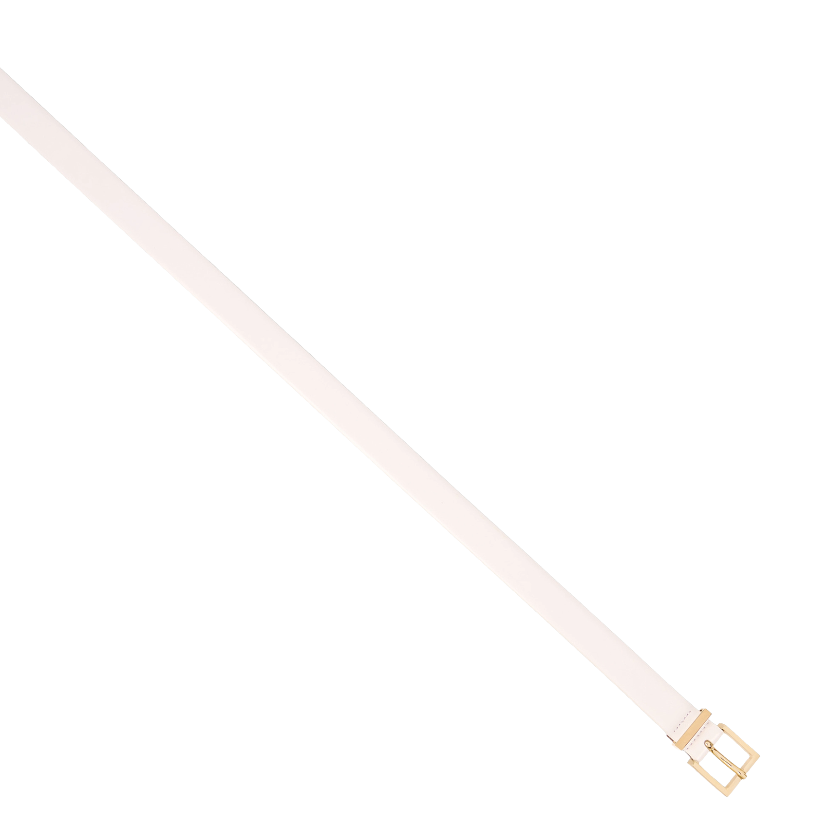 Effen riem van leer Wit