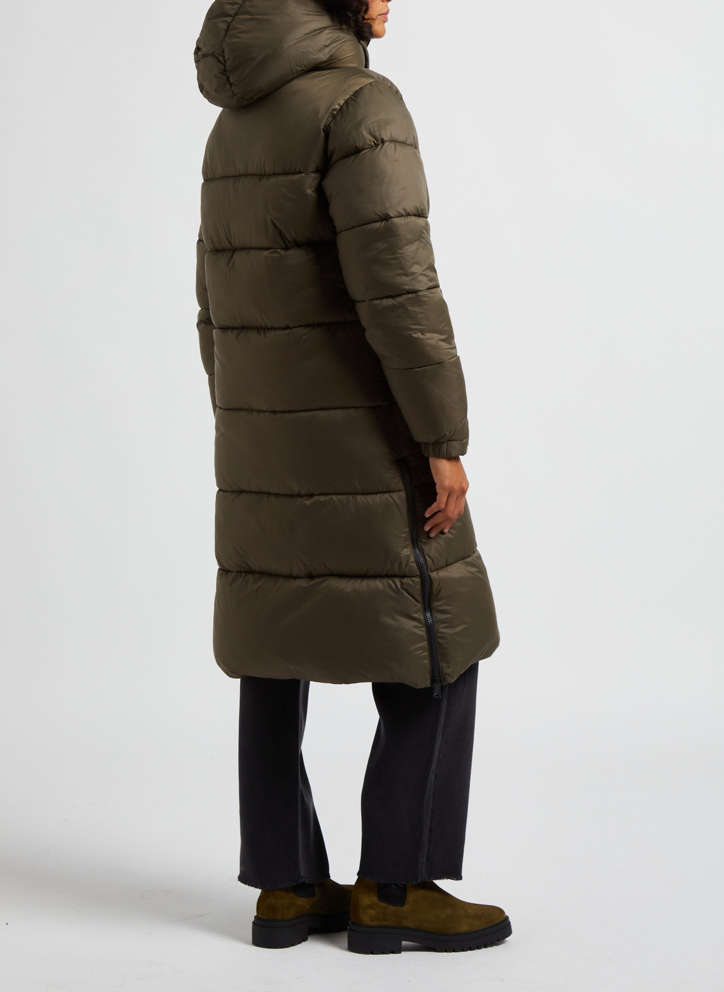 Doudoune longue à capuche SCHOTT Doré