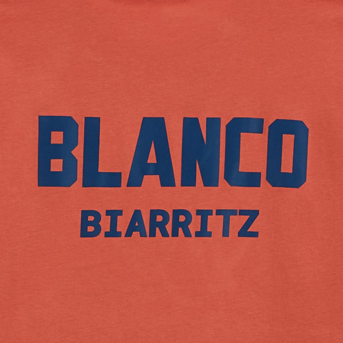 Round neck printed cotton t-shirt with Blanco Biarritz back SERGE BLANCO Orange