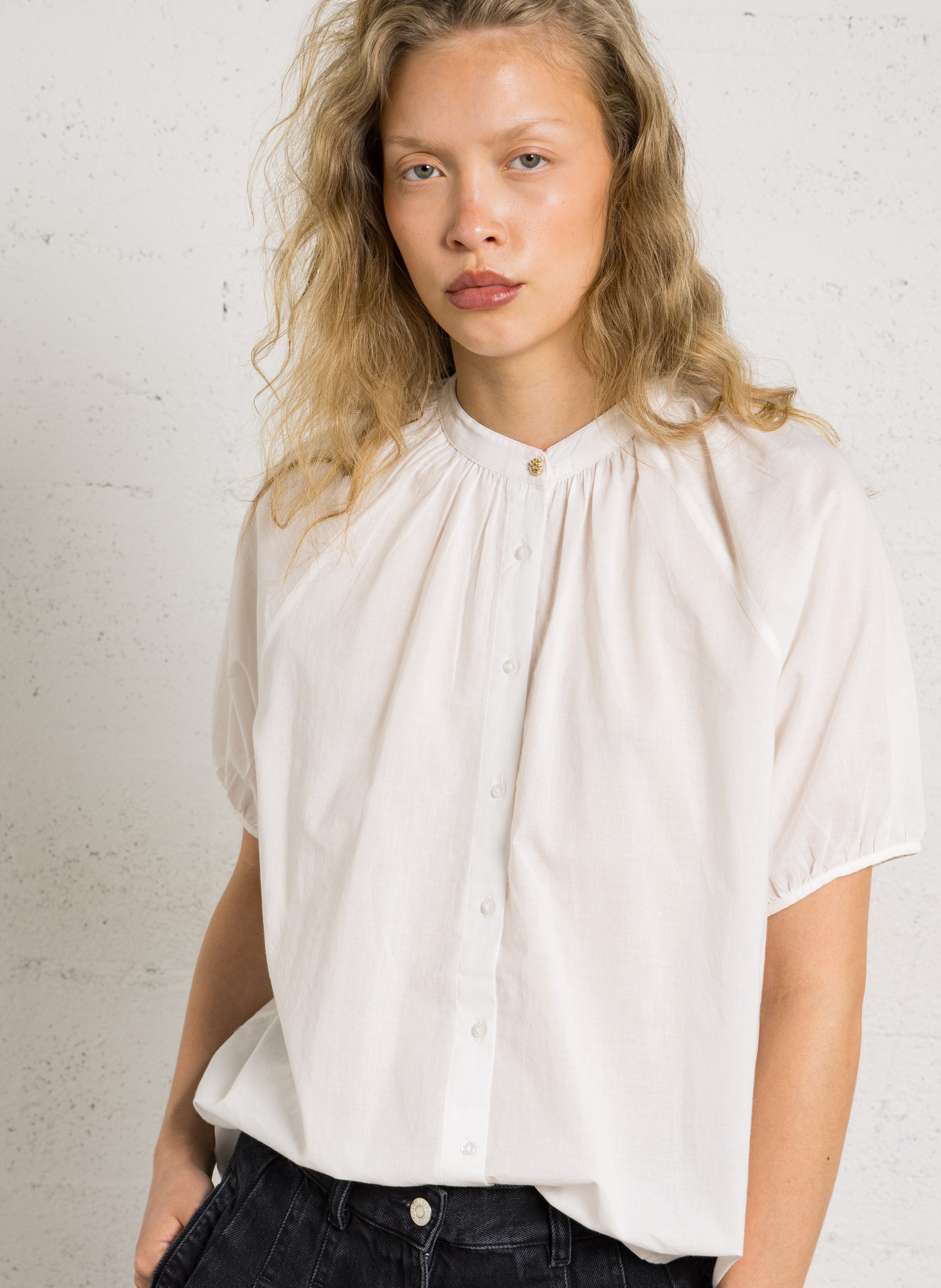 Oversized T-shirt met ronde hals van katoen PETITE MENDIGOTE Beige
