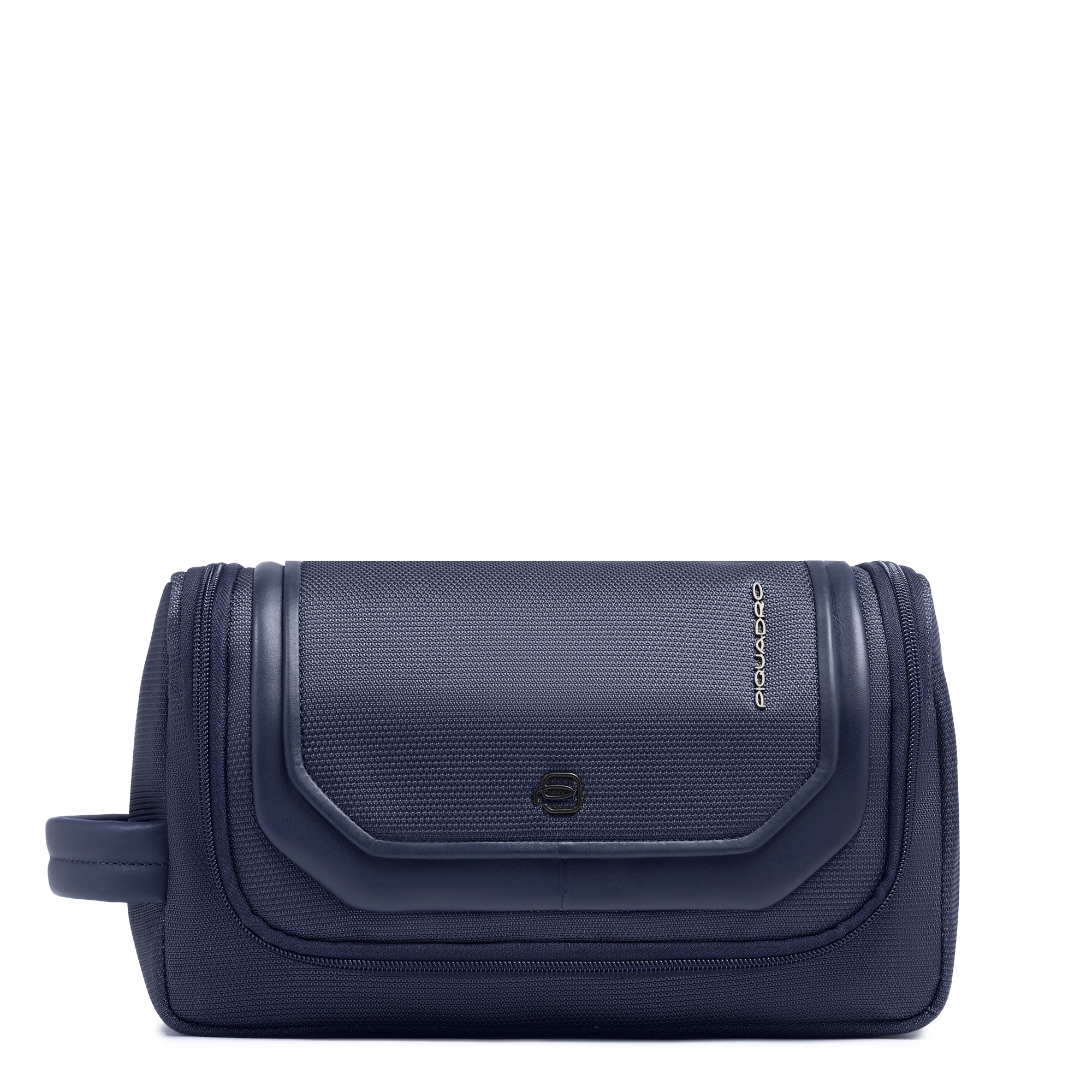 Recycled fabric toiletry pouch PIQUADRO Blue