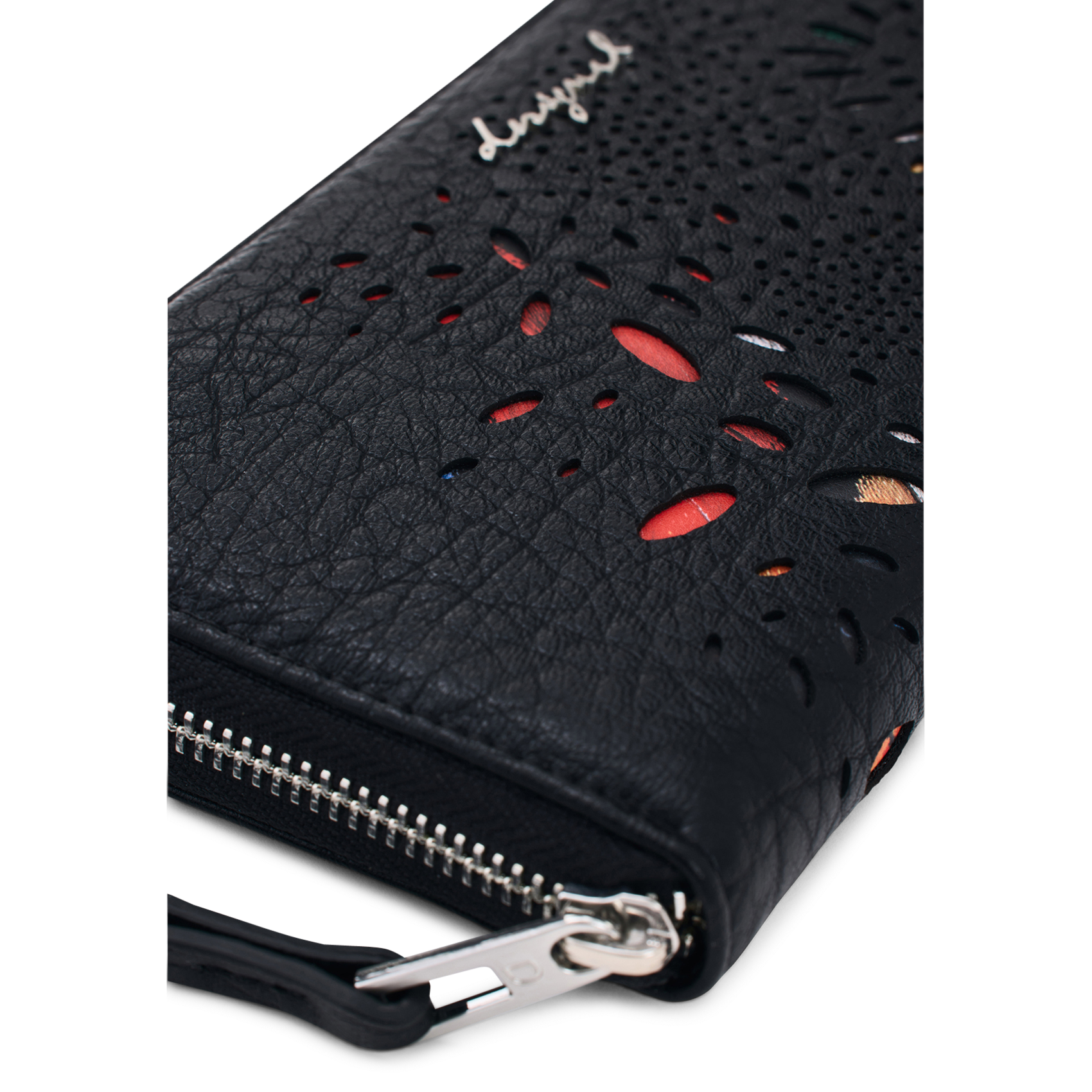 Porte-monnaie zippé à motifs DESIGUAL Noir