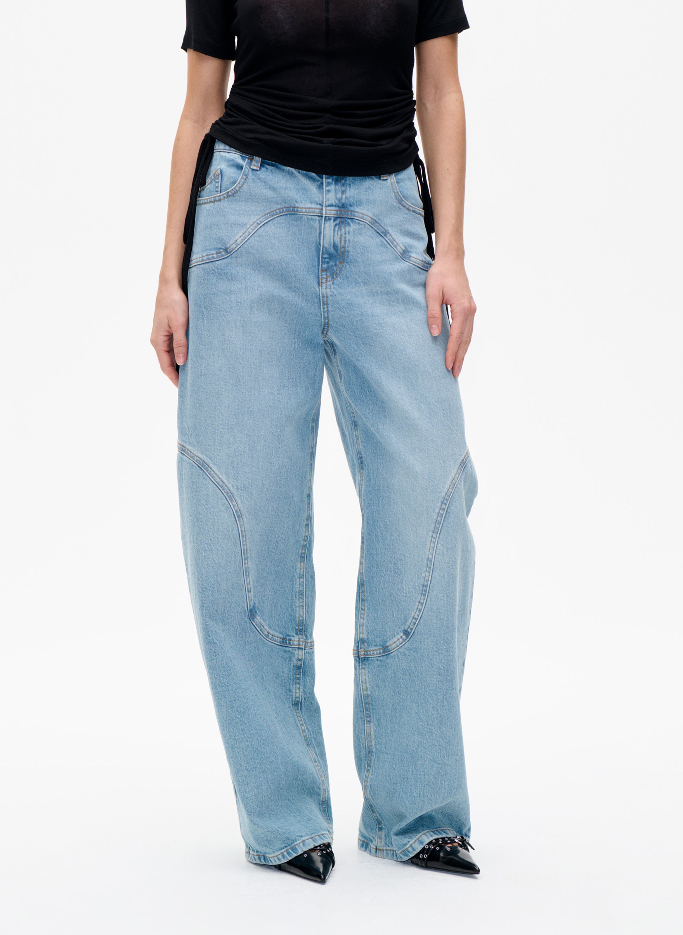 High-waisted wide leg jeans BAUM UND PFERDGARTEN Blue