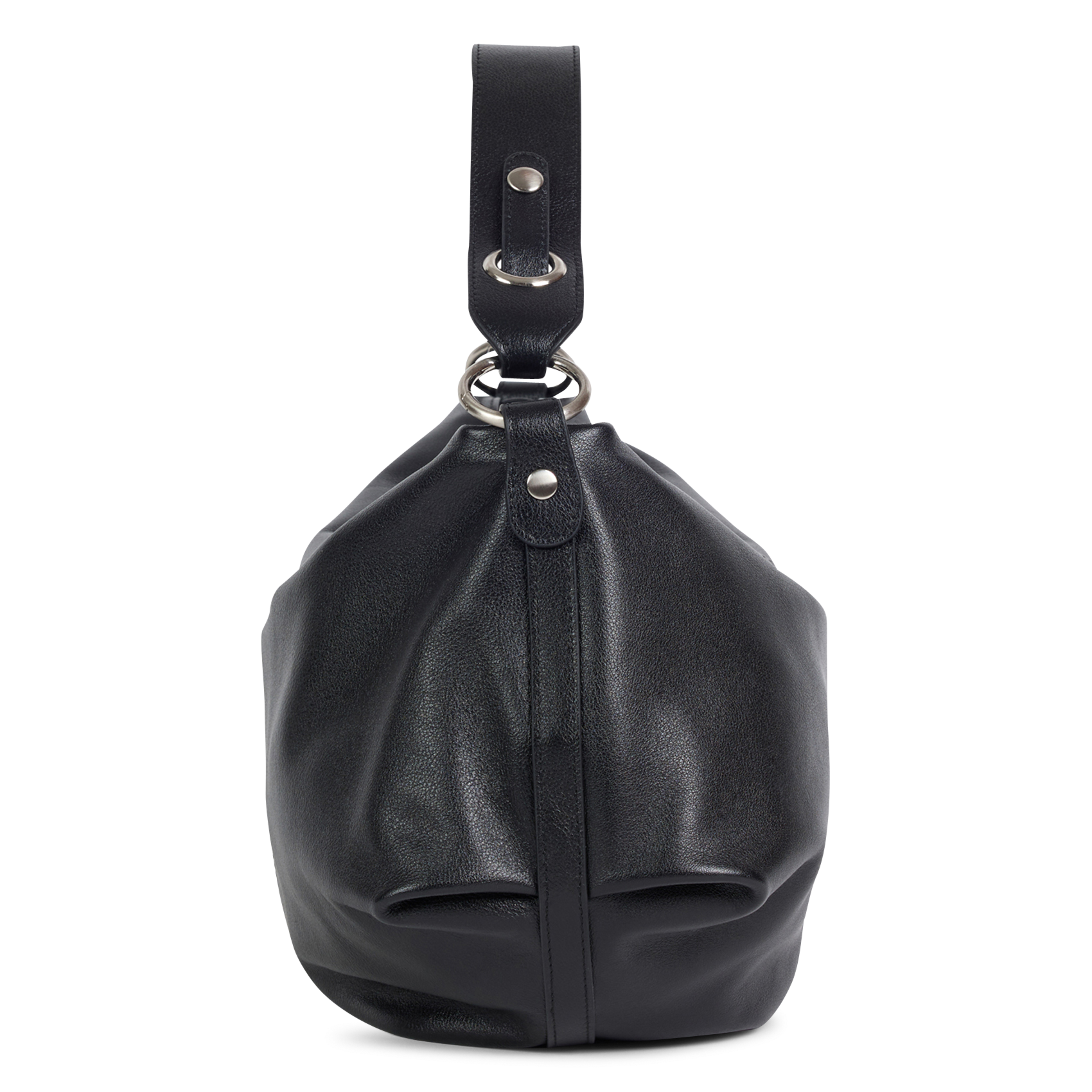 Schultertasche aus Leder NAT & NIN Schwarz
