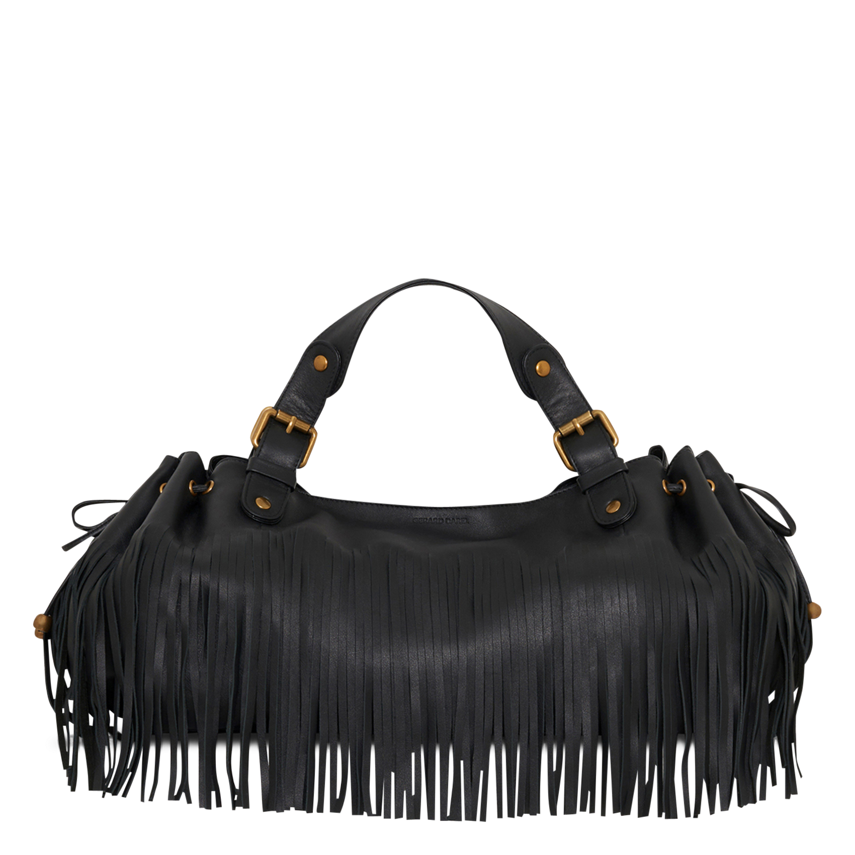 Lederhandtasche mit Fransen GERARD DAREL Schwarz