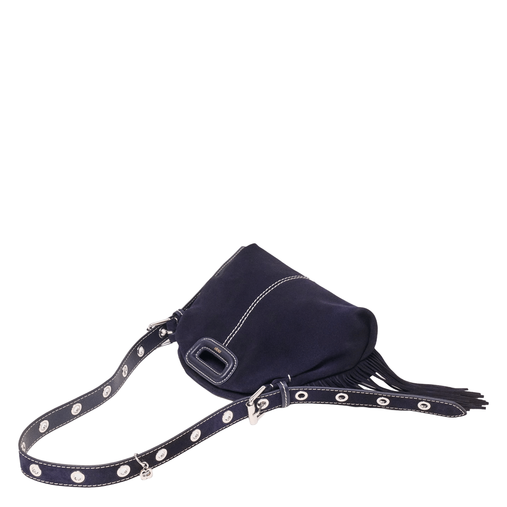 Sac bandoulière en cuir MAJE Bleu