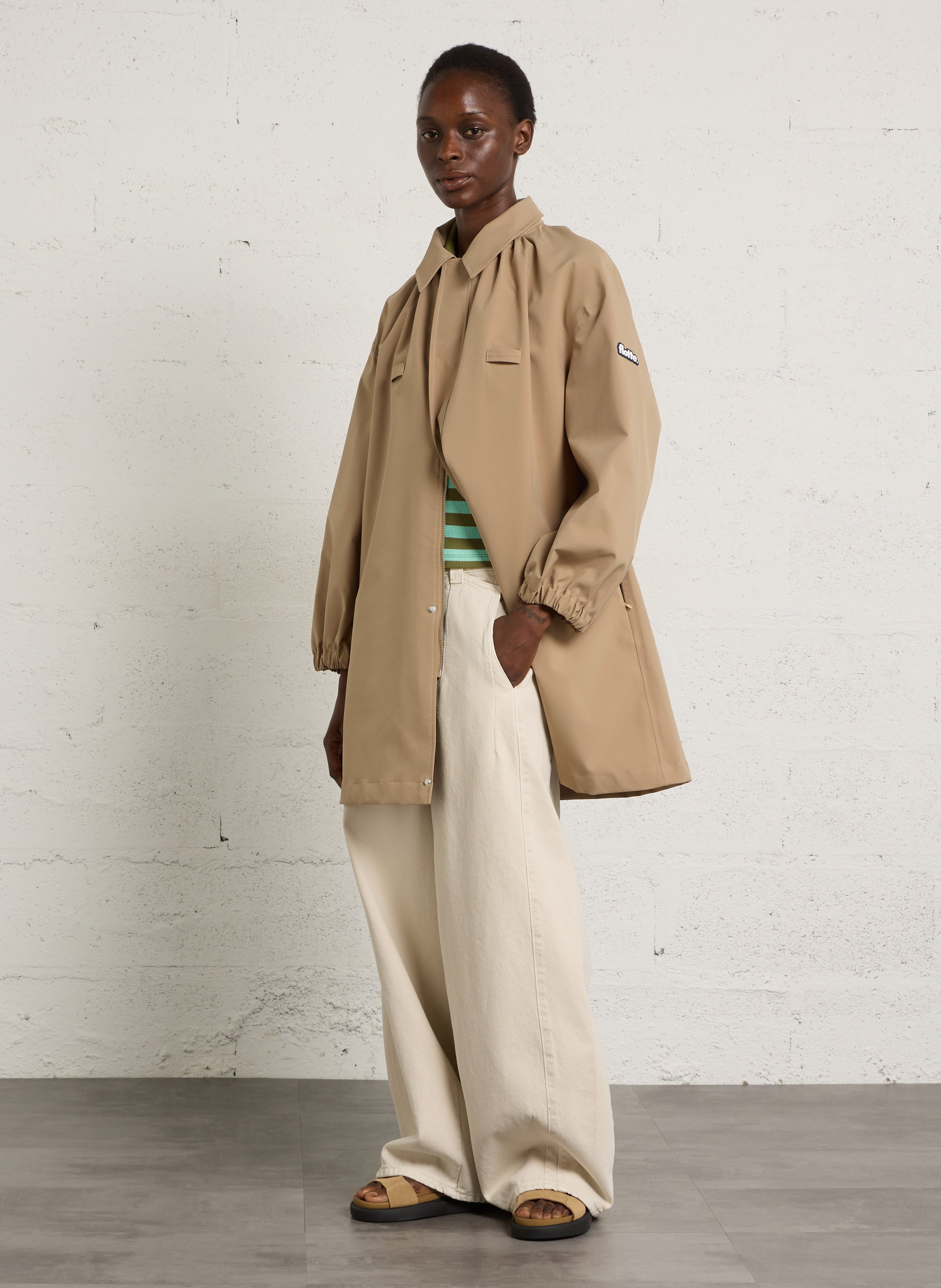 Regenjacke mit klassischem Kragen FLOTTE Beige