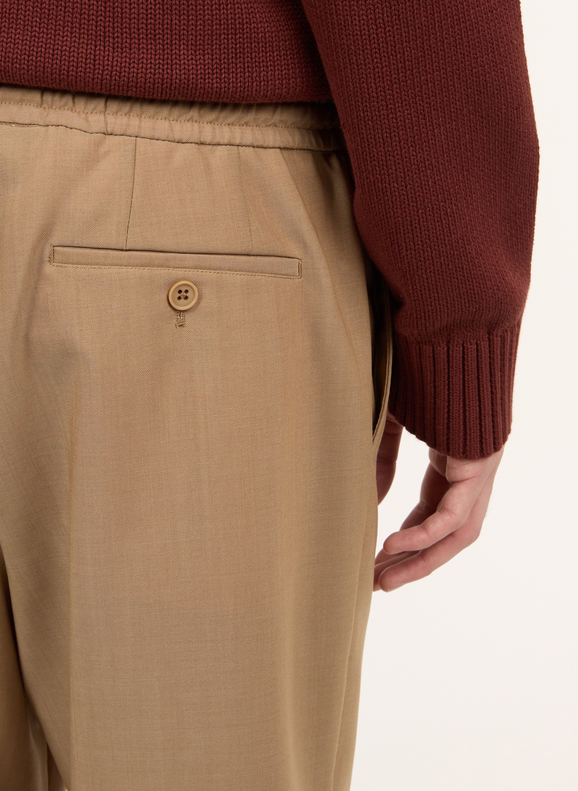 Bandol - Gerade geschnittene Wollhose SAISON 1865 Beige