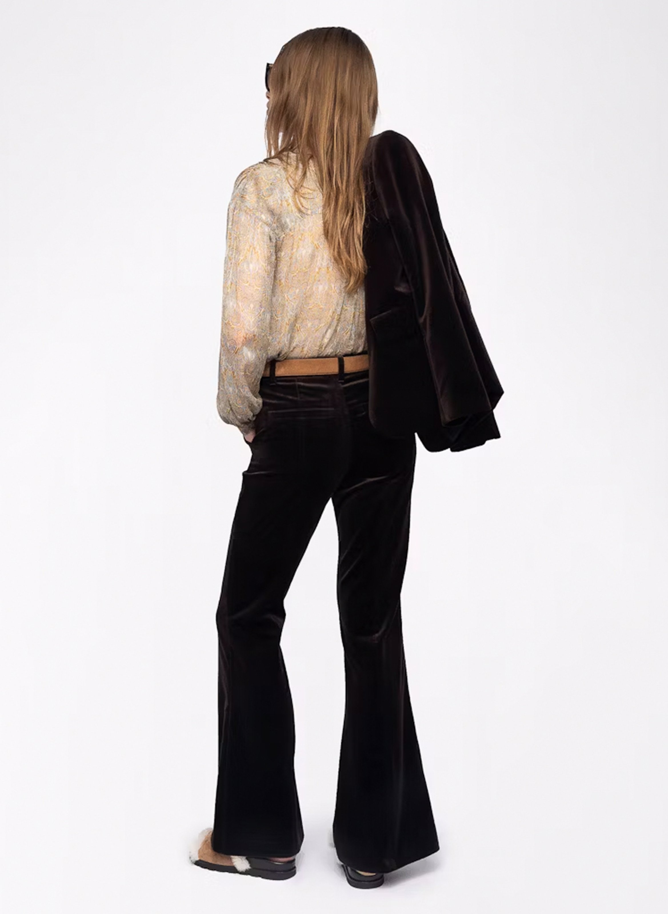 Baumwoll-Samthose ZADIG&VOLTAIRE Braun