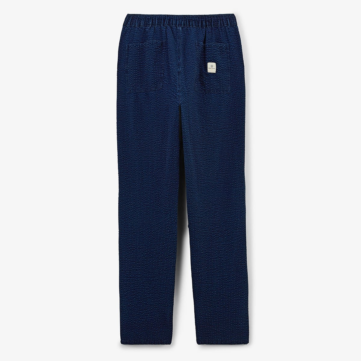Pantalon  en seersucker avec taille élastiquée SERGE BLANCO Bleu