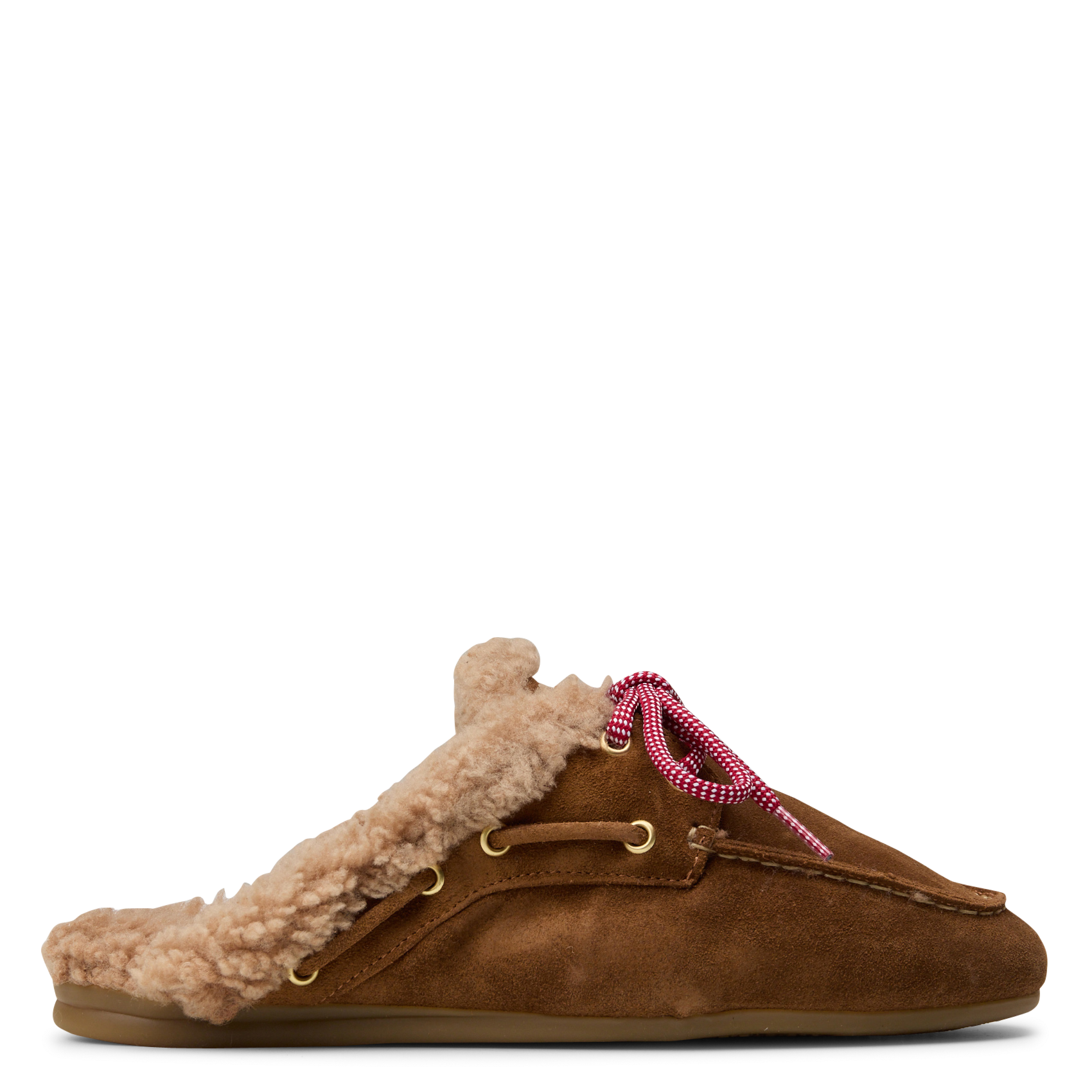 Mules en cuir velours TORAL Marron