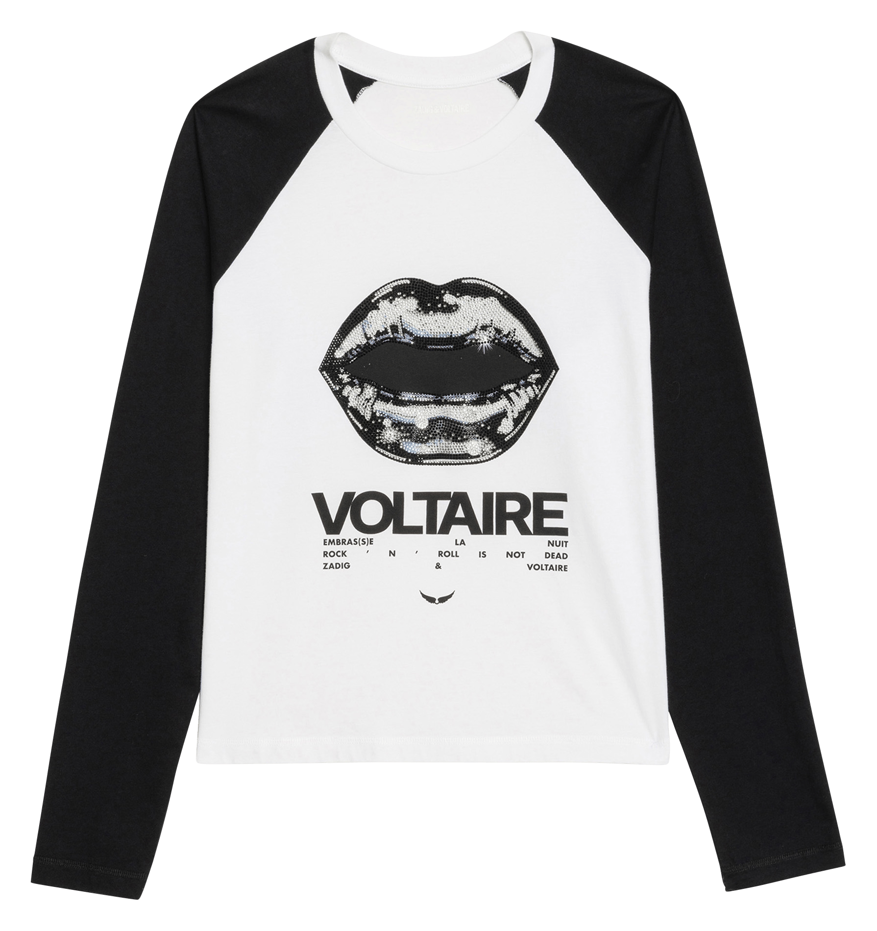 T-shirt manches longues sérigraphié en coton ZADIG&VOLTAIRE Blanc