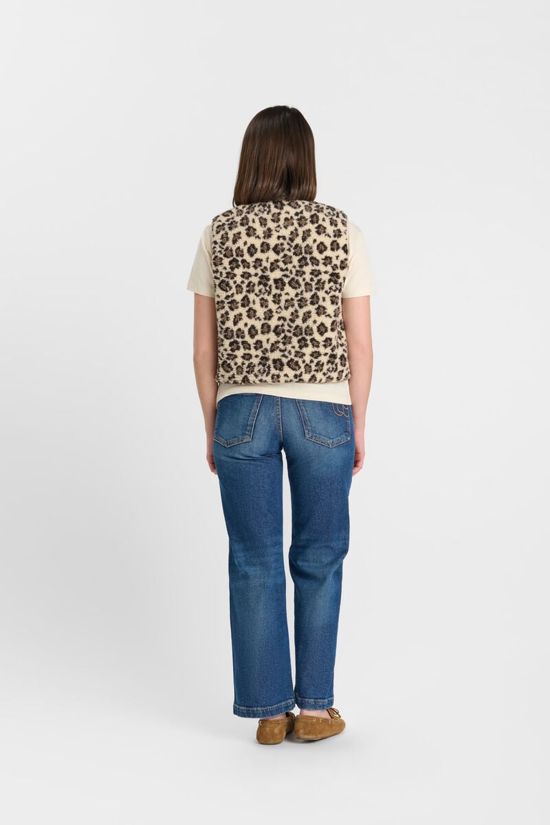 Sleeveless jacket by Sanry LE TEMPS DES CERISES Brown