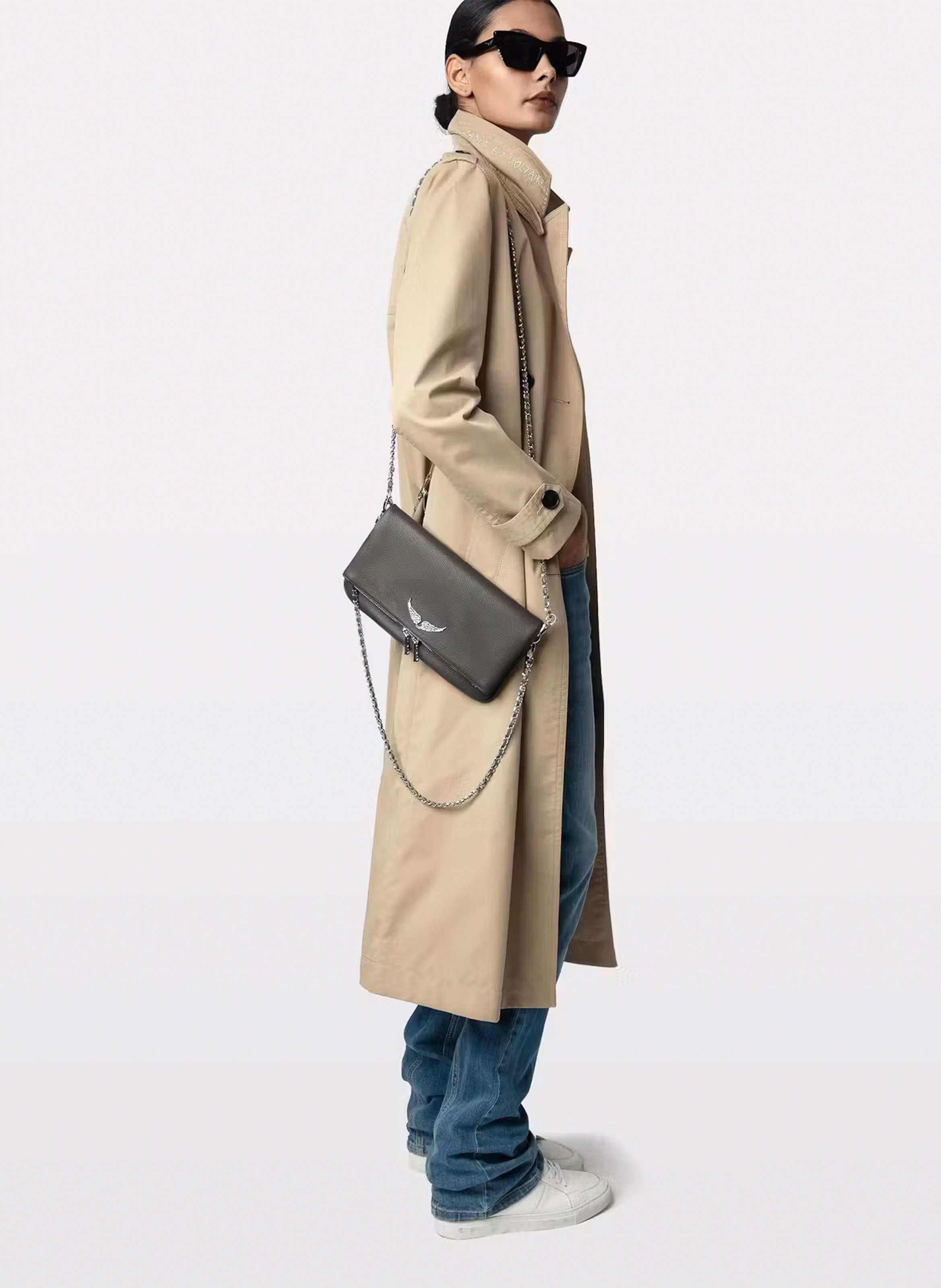 Sac bandoulière en cuir | Gris ZADIG&VOLTAIRE Femme