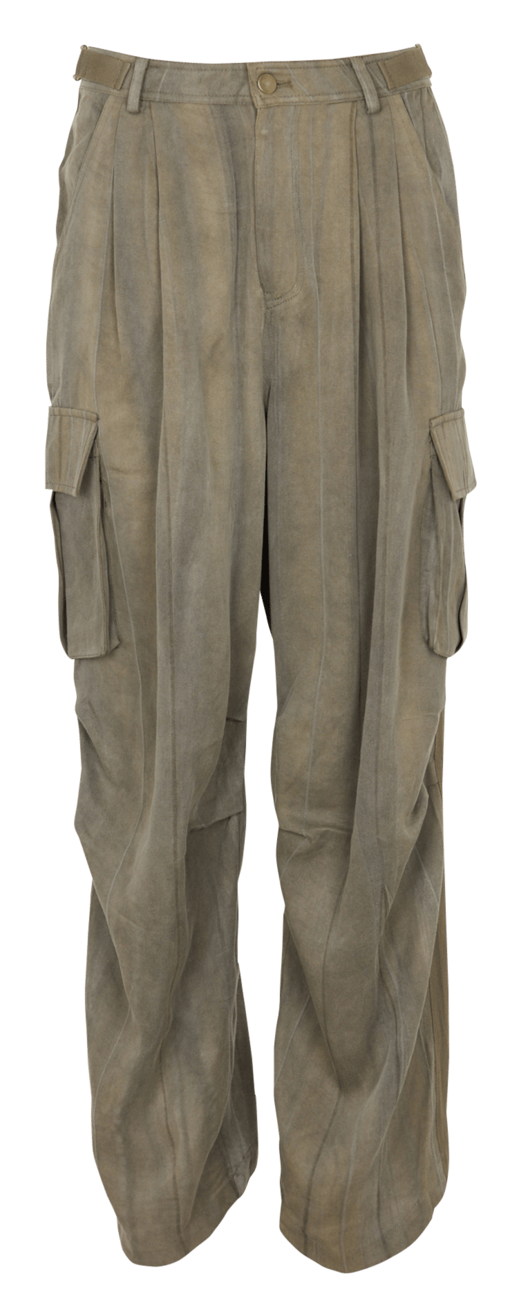 Plain wide-leg pocket trousers MES DEMOISELLES Khaki