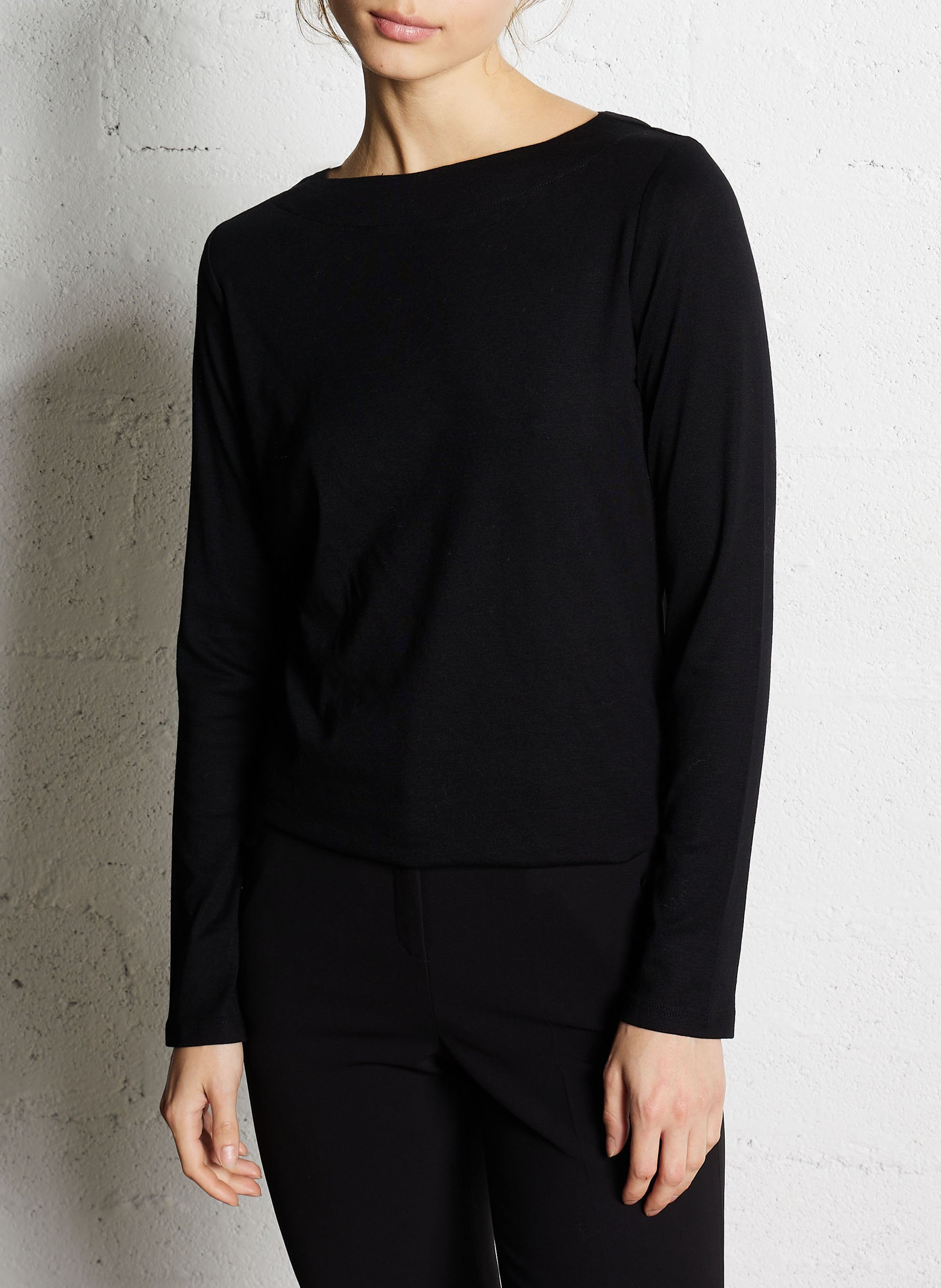Straight-cut round-neck T-shirt MAISON 123 Black