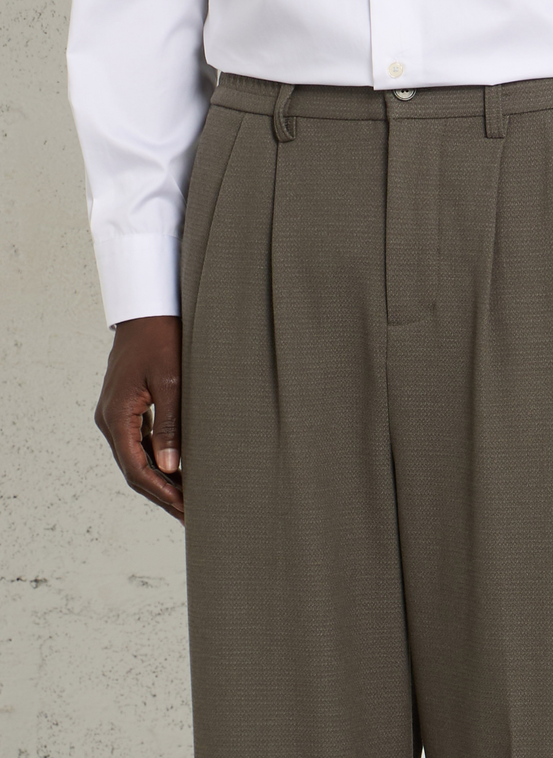 Textured wide-leg pants CASUAL FRIDAY Black