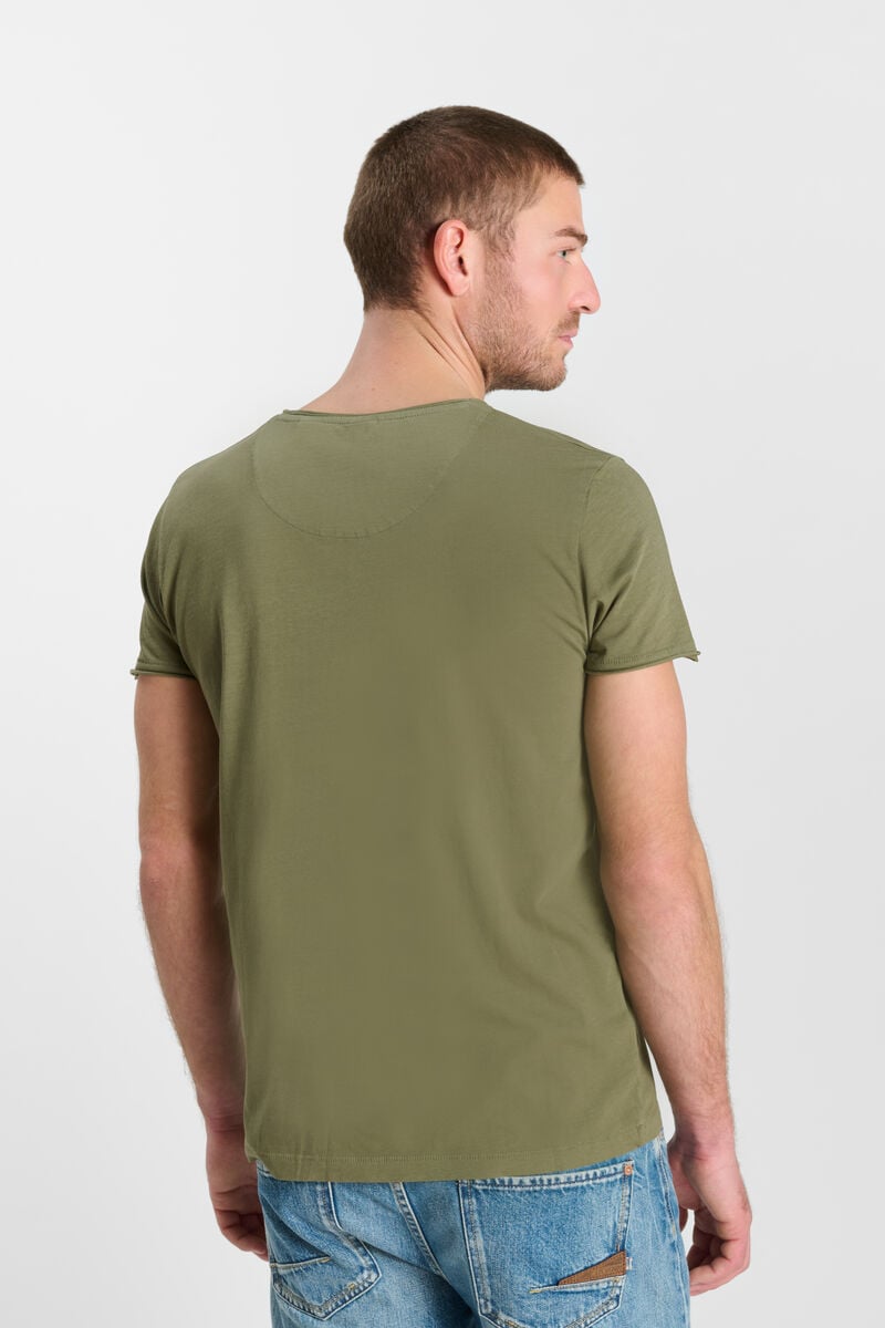 V-neck T-shirt LE TEMPS DES CERISES Khaki