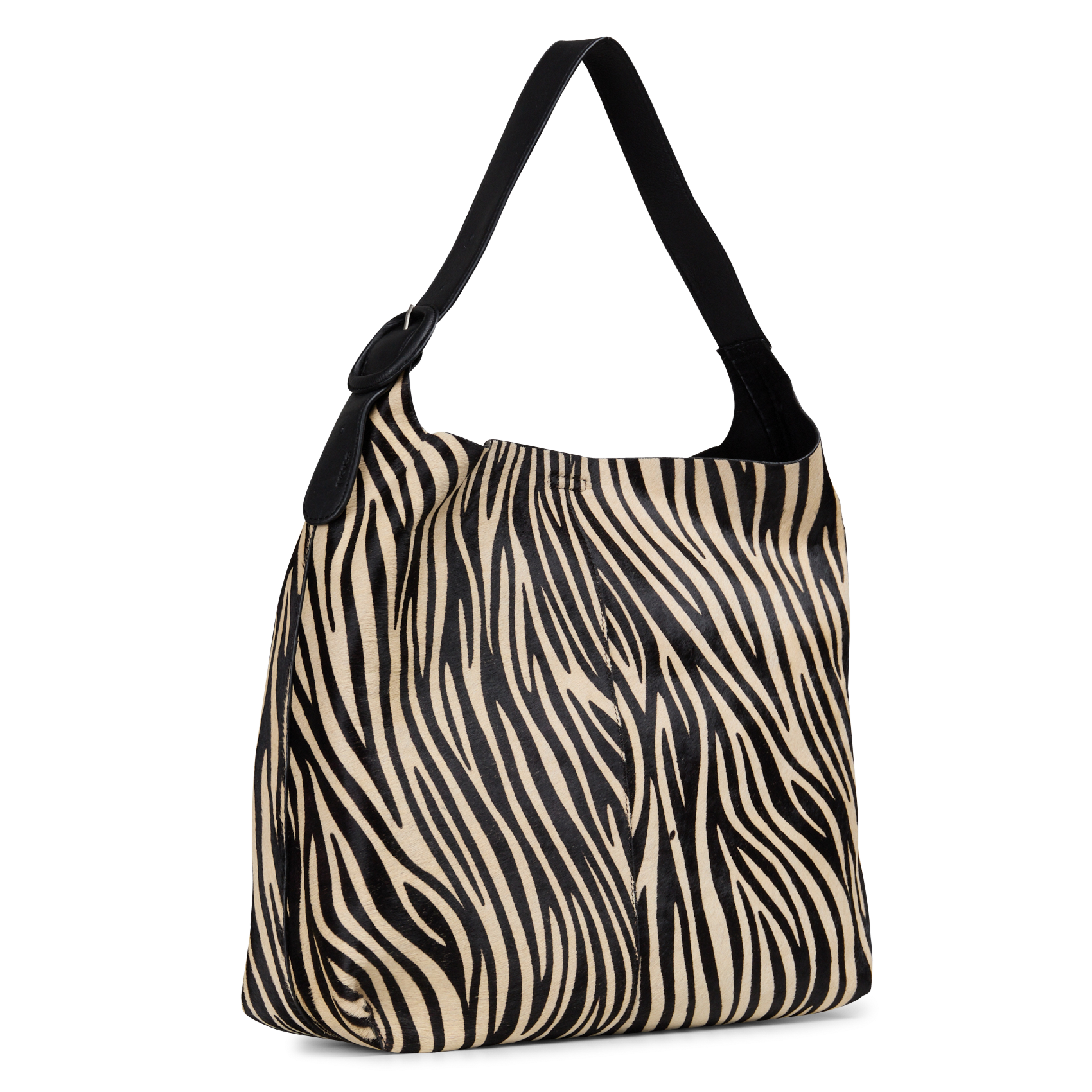 Animal-print leather tote bag IKKS Black