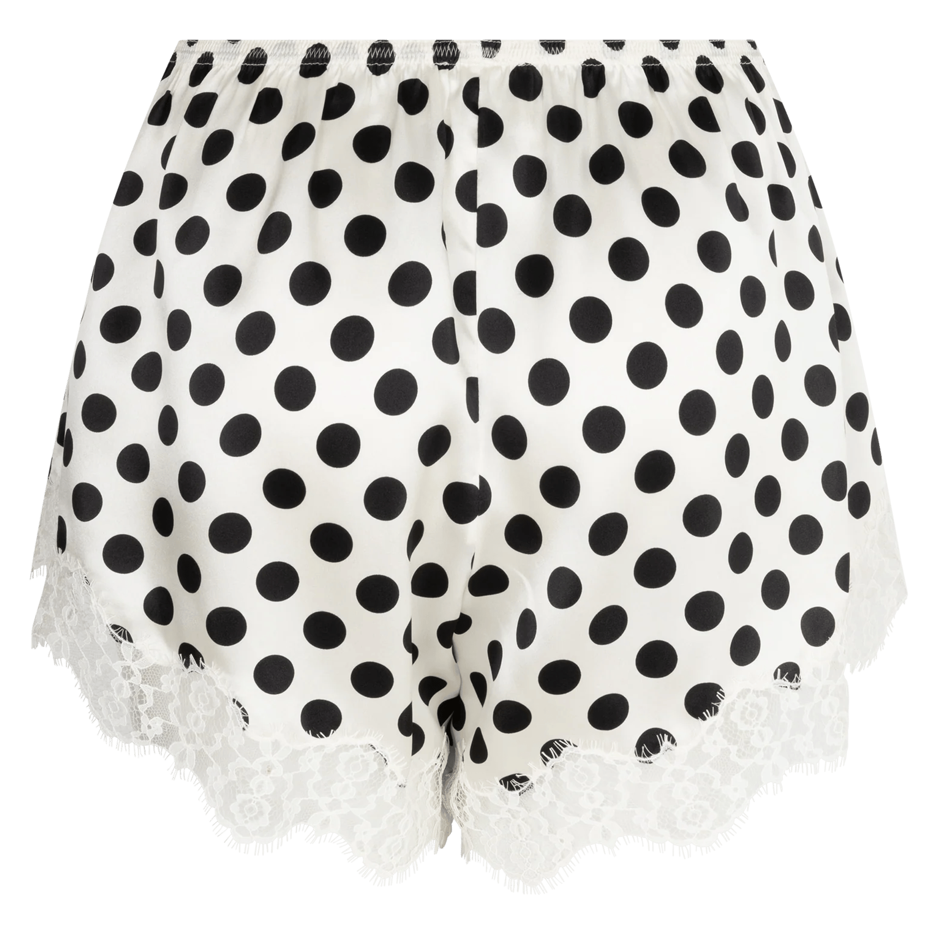 Seiden-Shorts mit Punktemuster LOVE STORIES Weiss