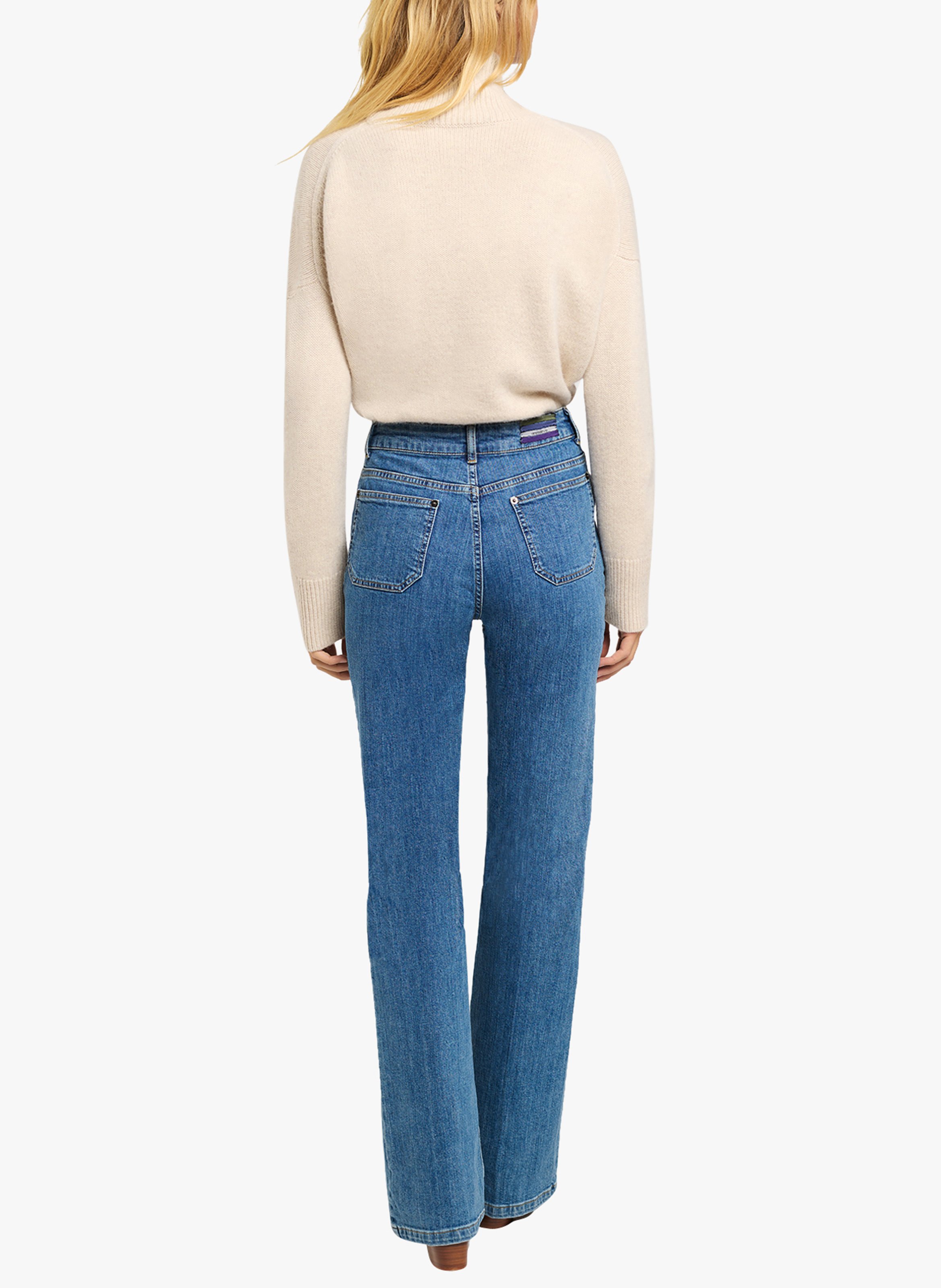 Flared Jeans aus Baumwolle mit hohem Bund VANESSA BRUNO Blau