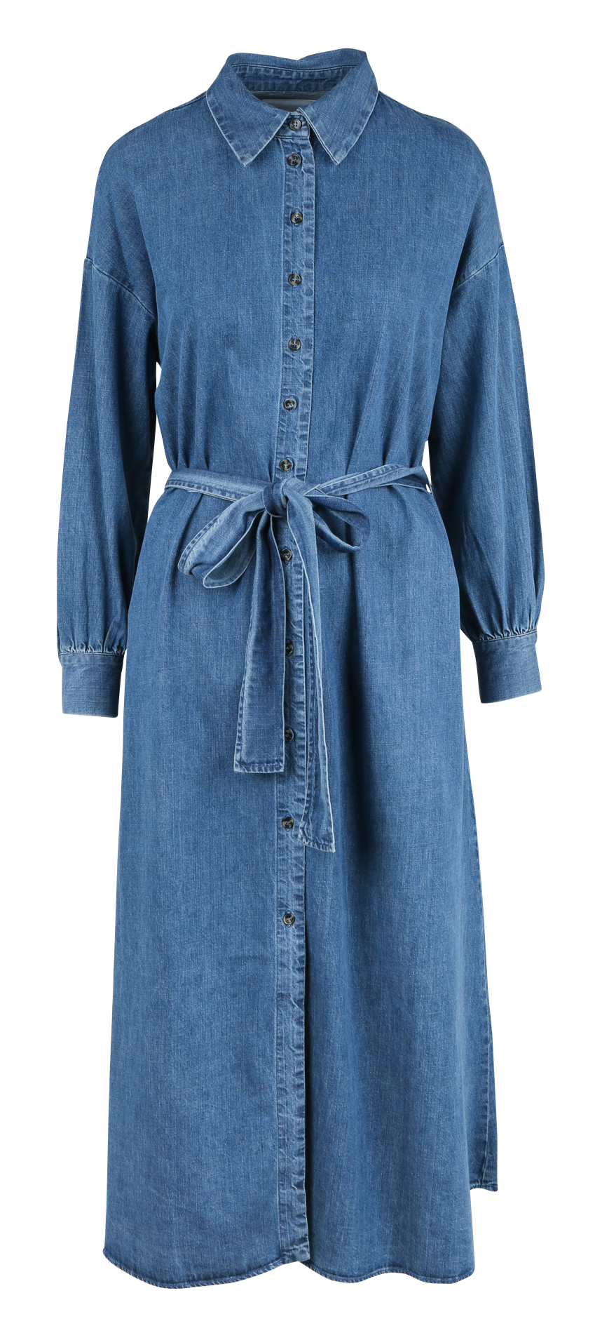 Robe chemise longue en coton RITA ROW Bleu