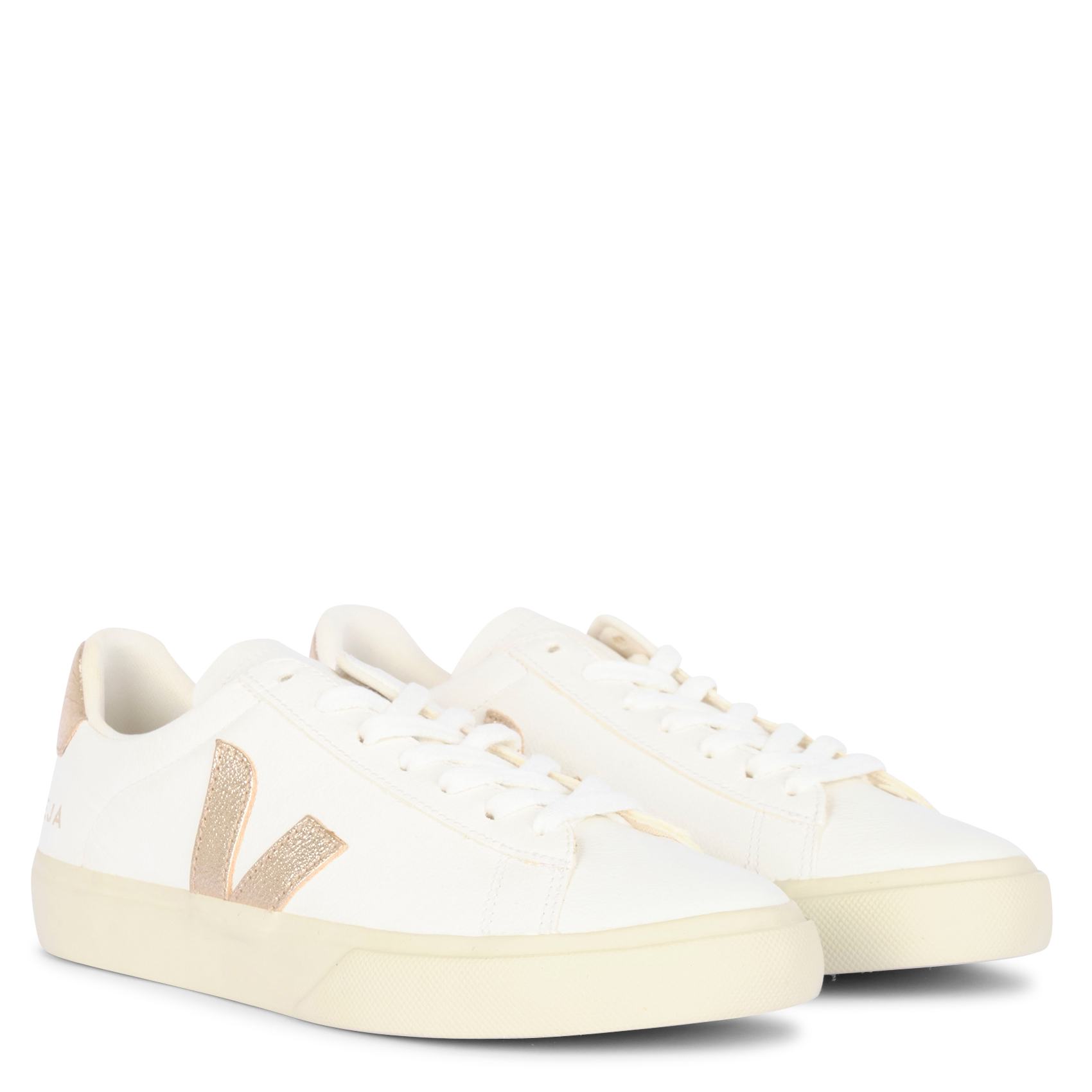 Niedrige Ledersneaker VEJA Weiss