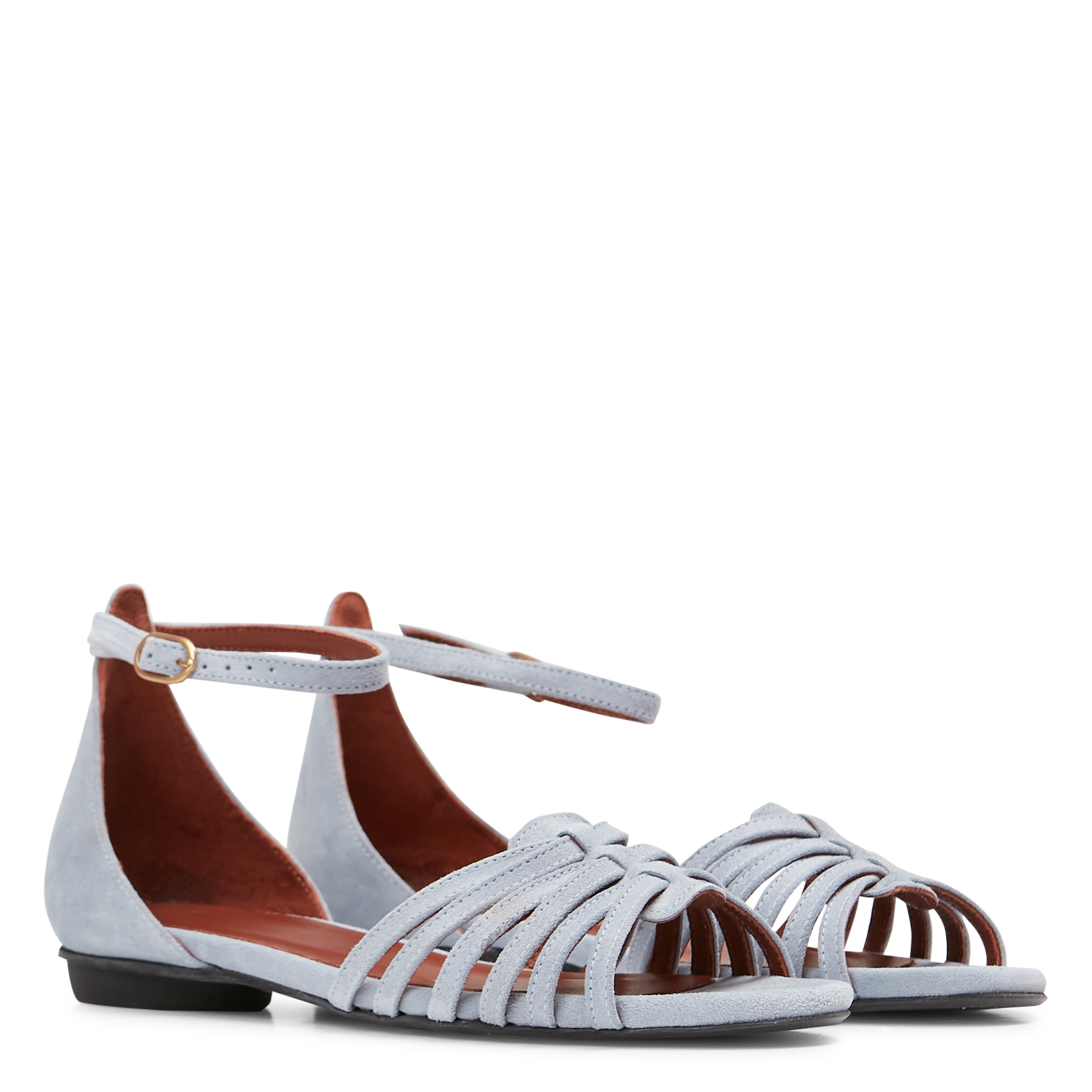 Platte, leren sandalen ANONYMOUS COPENHAGEN Blauw