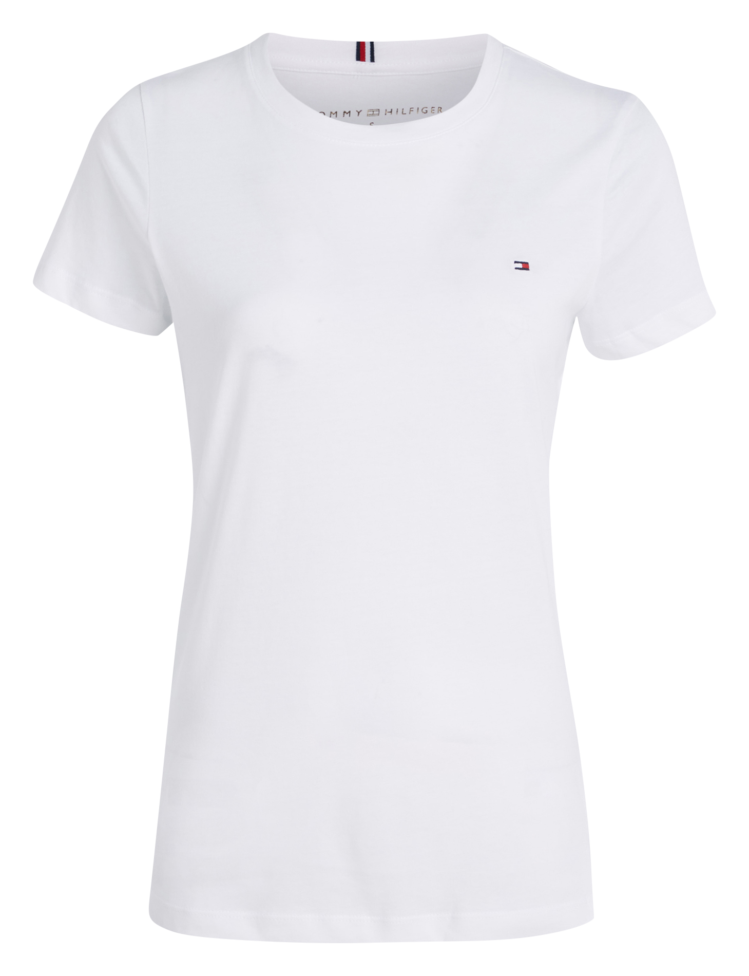 Aansluitend T-shirt van biologisch katoen TOMMY HILFIGER Wit